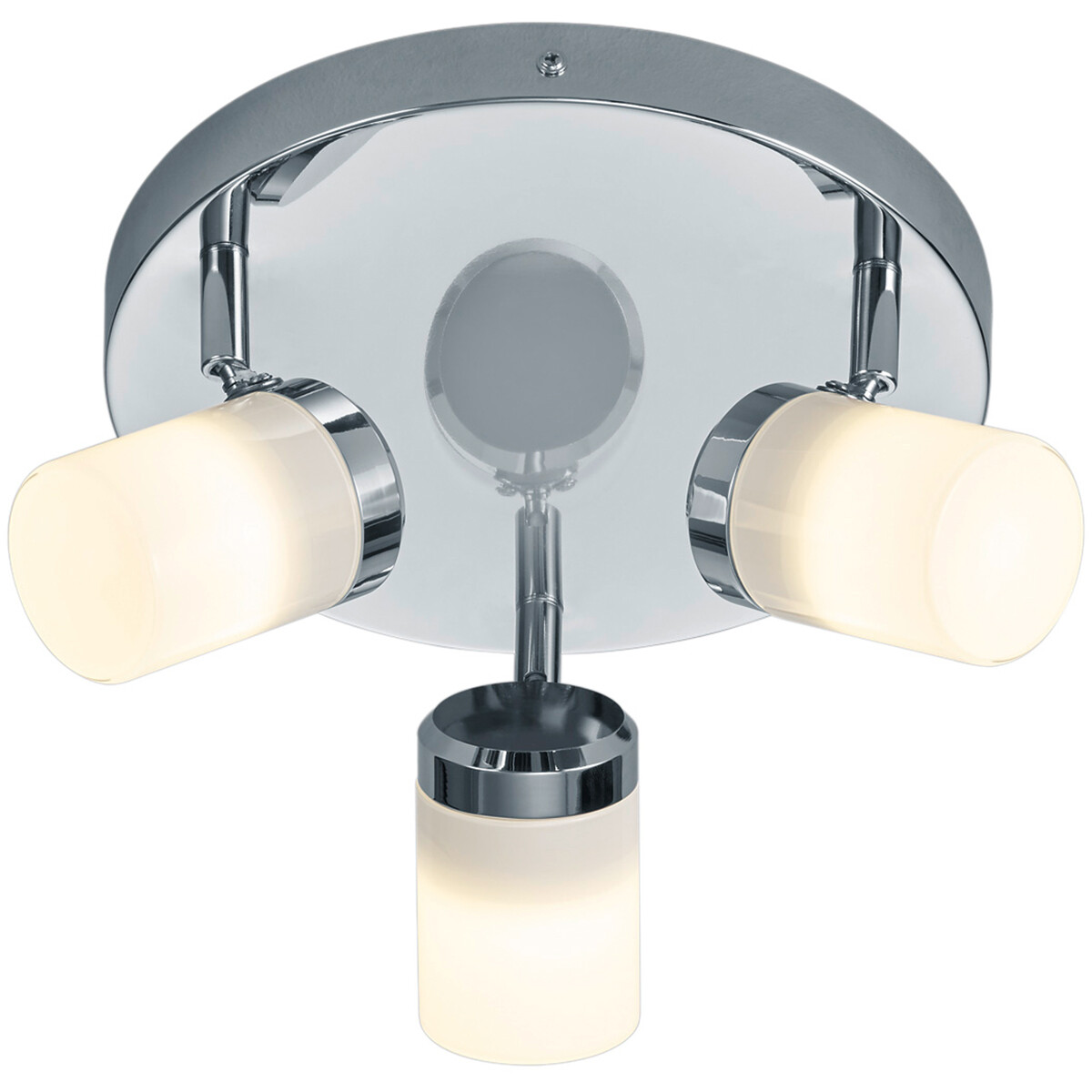 Spot de plafond LED - Trion Artion - Douille GU10 - Étanche aux Éclaboussures IP44 - Rond - Mat Chrome - Aluminium