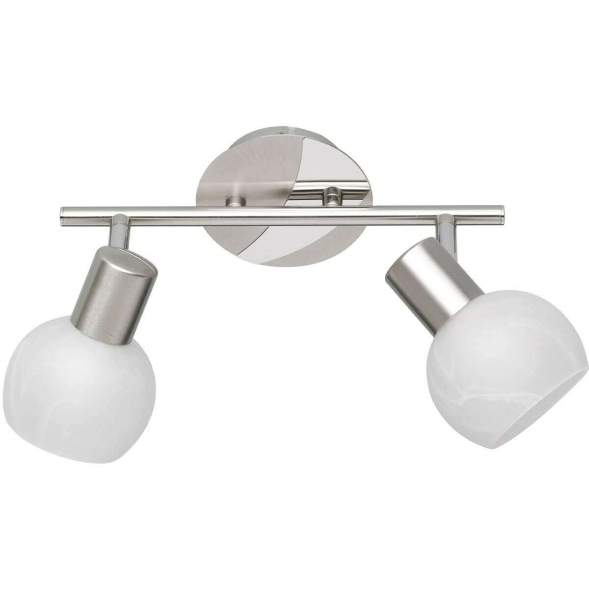 Spot de plafond LED - Trion Besina - Douille E14 - 2-lumières - Rond - Mat Nickel - Aluminium