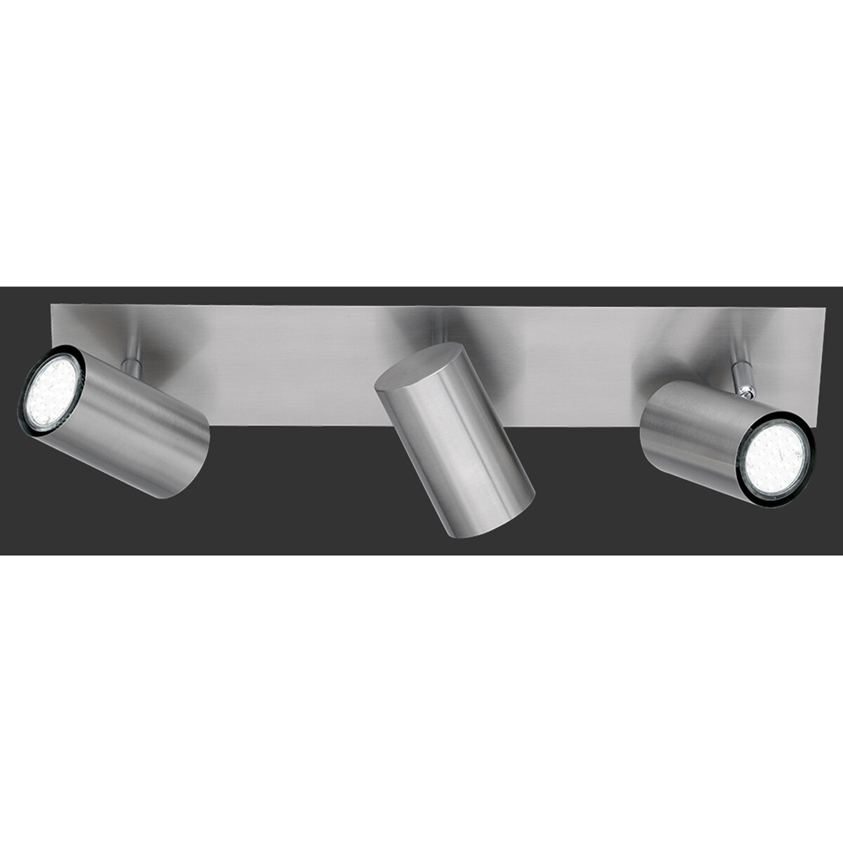 Spot de plafond LED - Trion Mary - Douille GU10 - 3-lumières - Rectangle - Mat Nickel - Aluminium