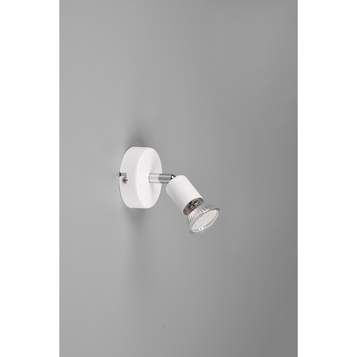 Spot Applique LED - Trion Pamo - Douille GU10 - 1-lumière - Rond - Mat Blanc - Aluminium