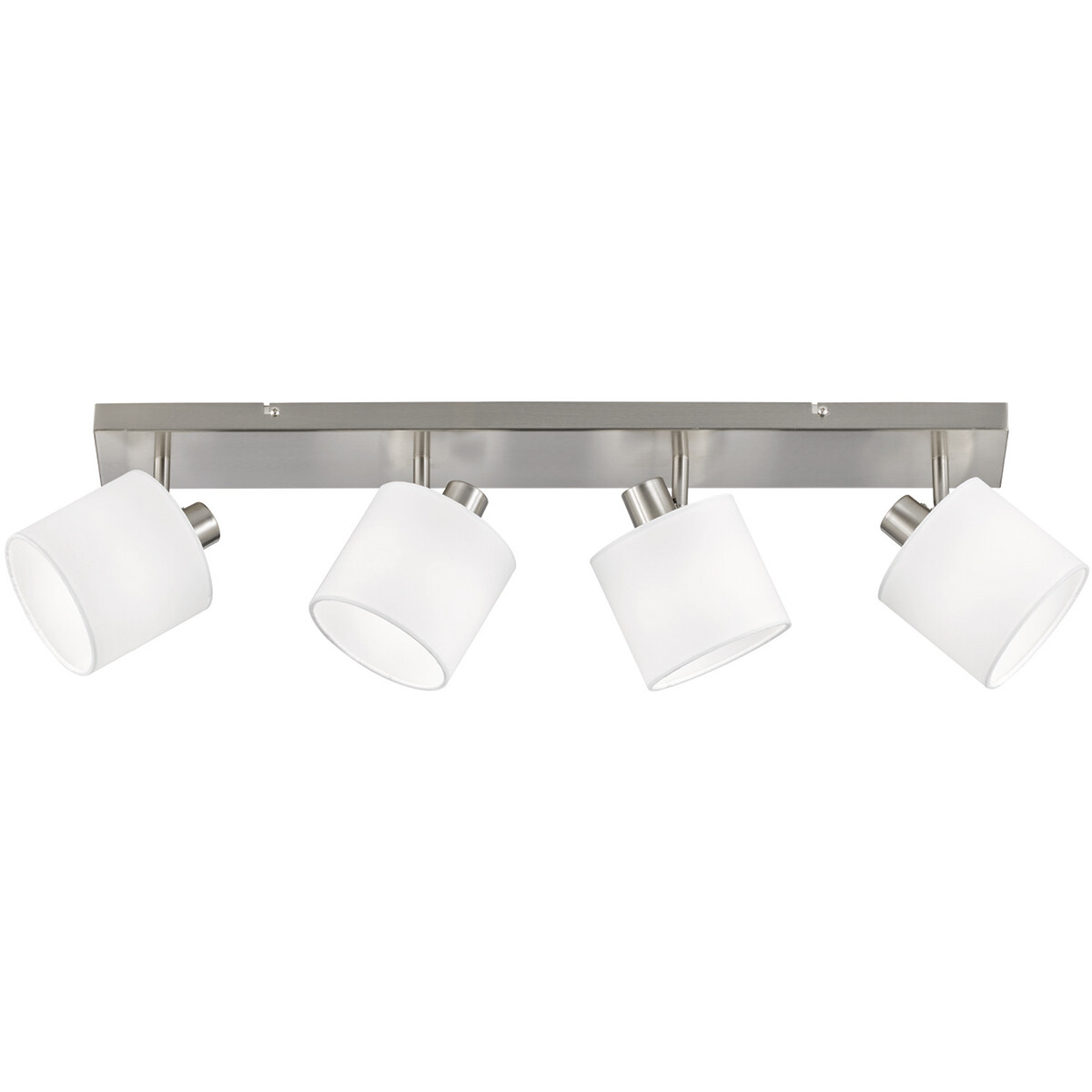 Spot de plafond LED - Éclairage de Plafond - Trion Torry - Douille E14 - 4-lumières - Rectangle - Mat Nickel - Aluminium