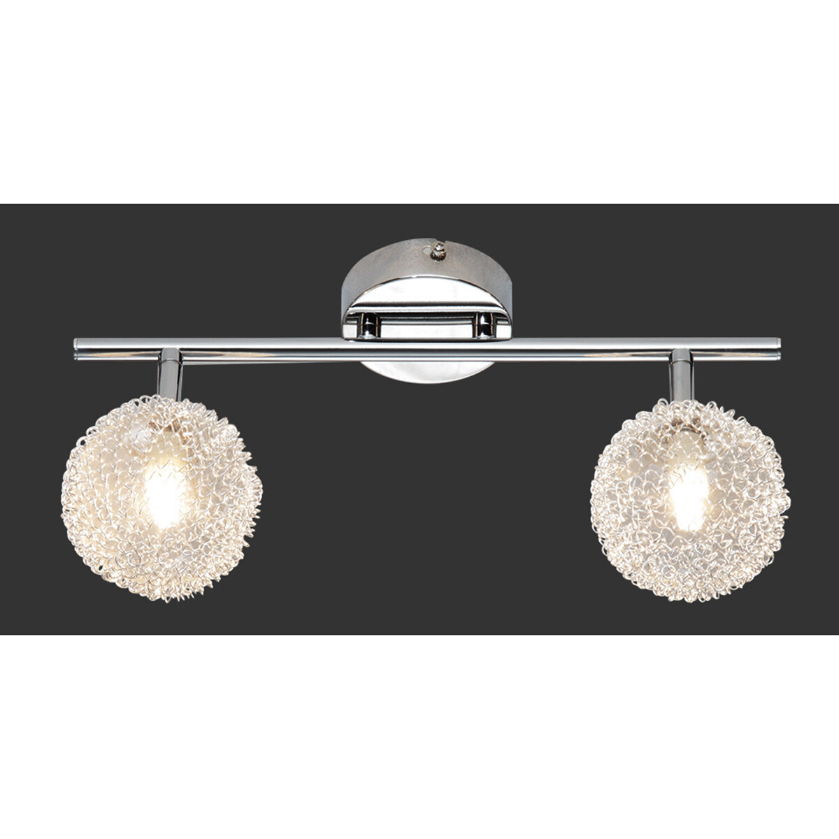 Spot de plafond LED - Trion Ware - Douille G9 - 2-lumières - Rectangle - Chrome Brillant - Aluminium