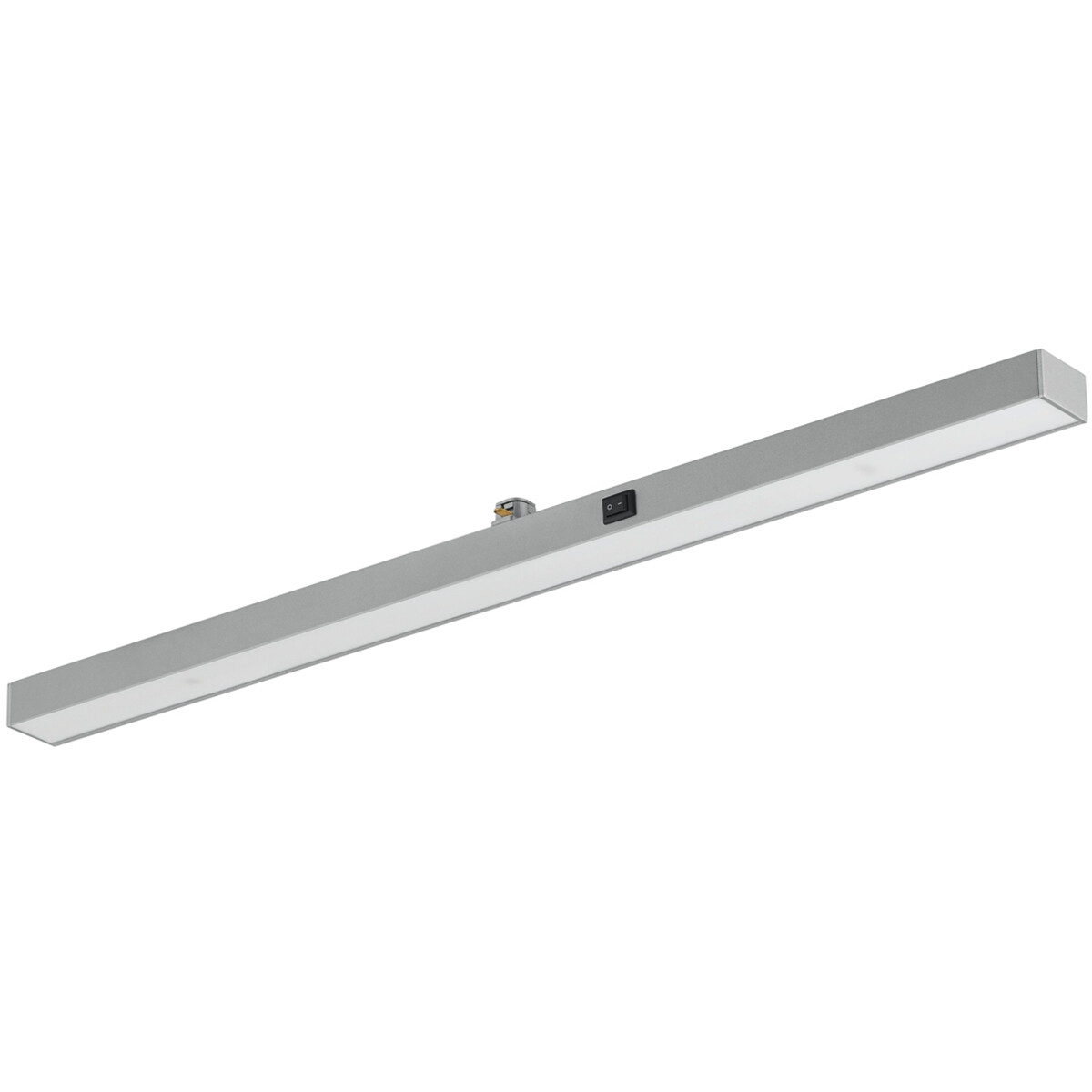 Éclairage sur rail LED - Poutre - Trion Dual Pany - 2 Phases - 6W - Blanc Chaud 3000K - Dimmable - Mat Titane - Plastique