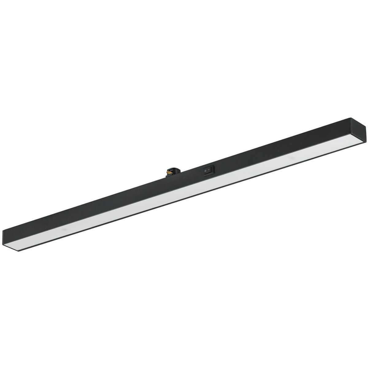 Éclairage sur rail LED - Poutre - Trion Dual Pany - 2 Phases - 6W - Blanc Chaud 3000K - Dimmable - Mat Noir - Plastique