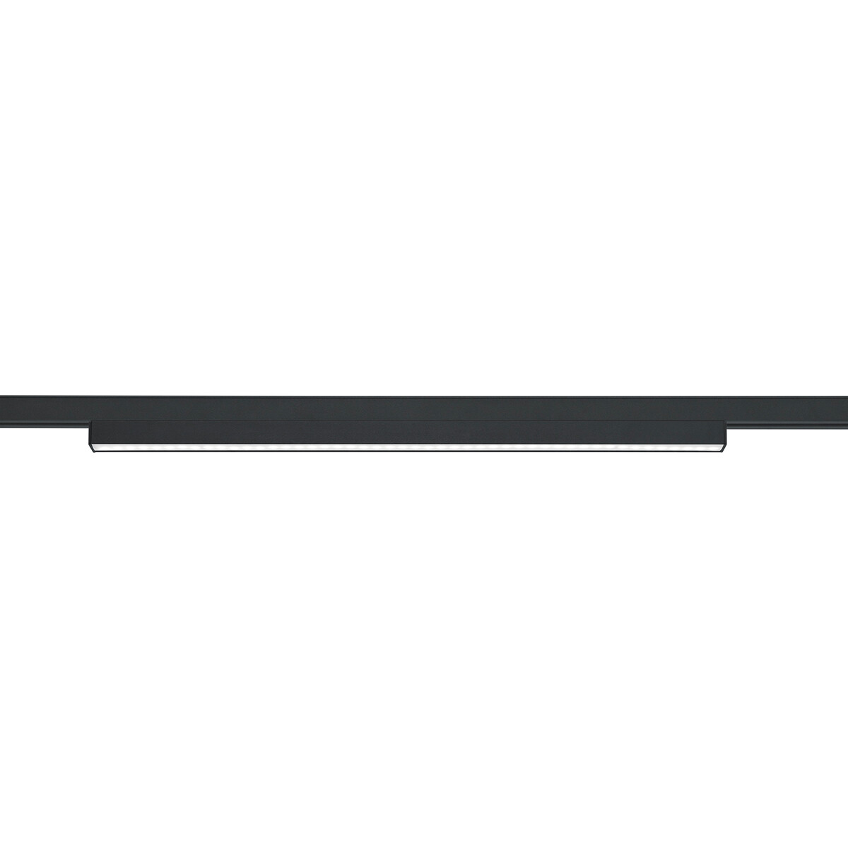 Éclairage sur rail LED - Poutre - Trion Dual Pany - 2 Phases - 6W - Blanc Chaud 3000K - Dimmable - Mat Noir - Plastique