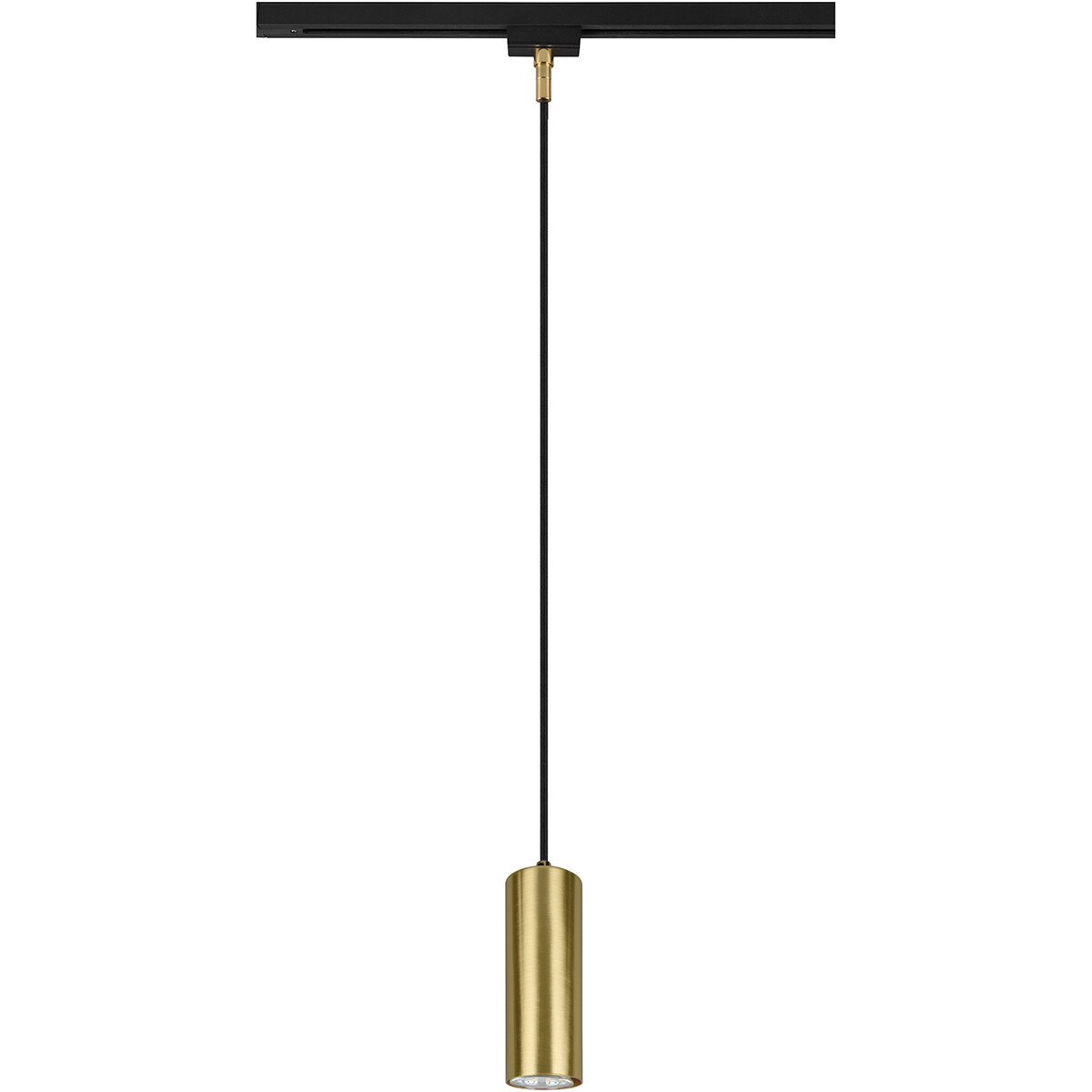 Éclairage sur rail LED - Suspension - Trion Dual Monla - 2 Phases - Douille GU10 - Rond - Mat Or - Aluminium