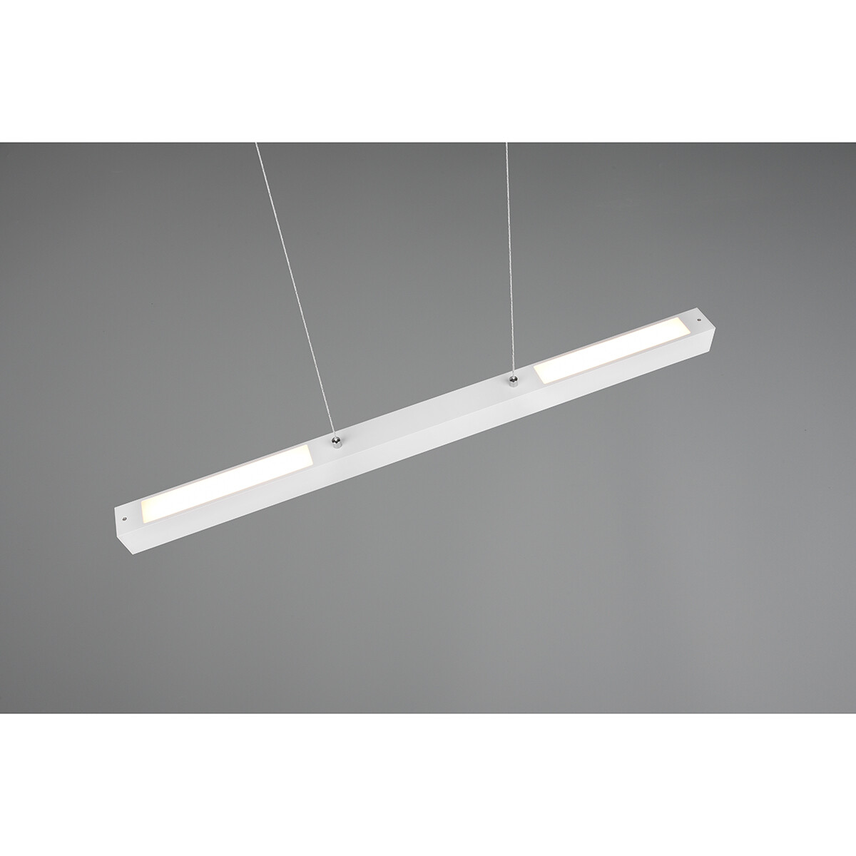 Éclairage sur rail LED - Suspension - Trion Dual Parola Up and Down - 2 Phases - 29W - Blanc Chaud 3000K - Dimmable - Rectangle - Mat Blanc - Aluminium