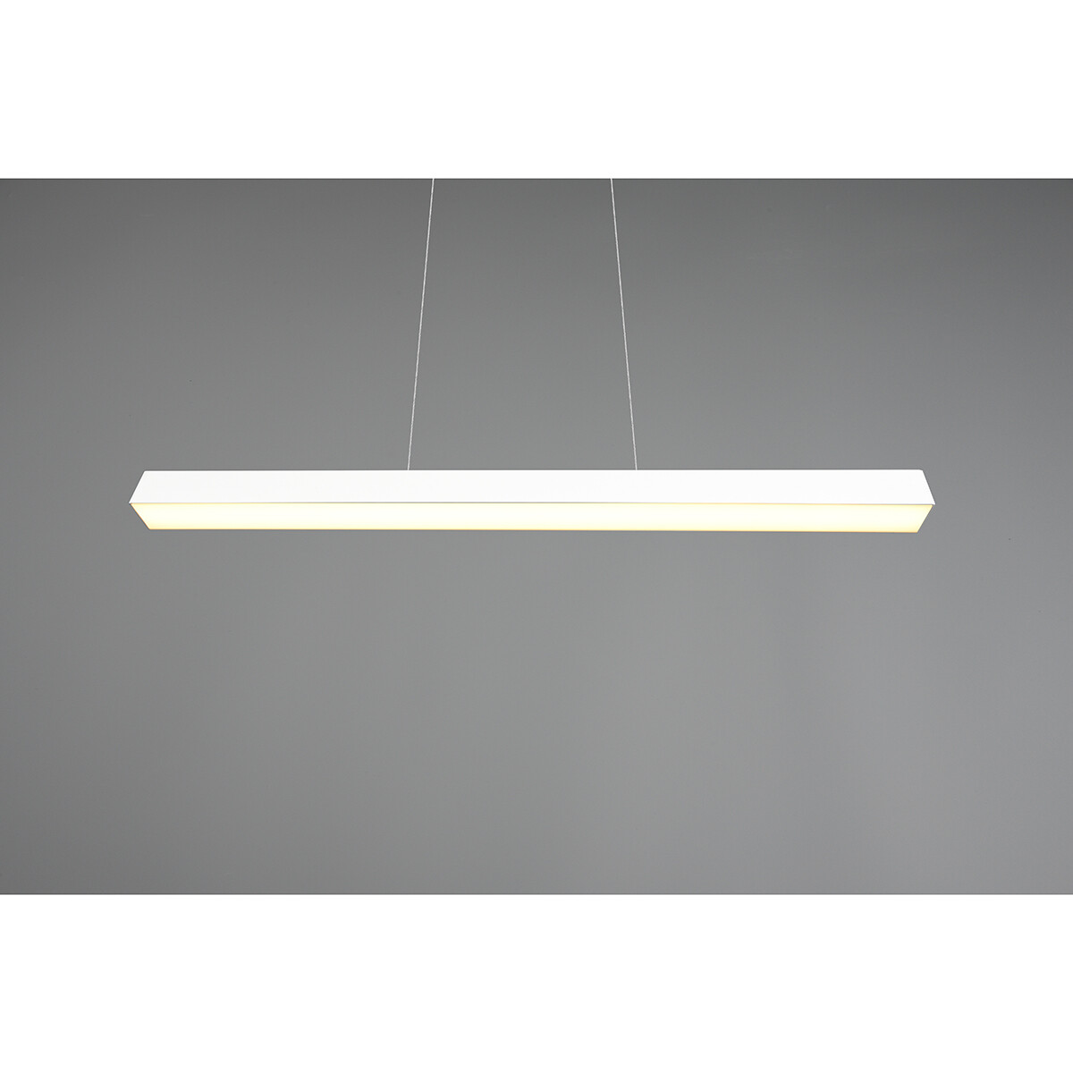 Éclairage sur rail LED - Suspension - Trion Dual Parola Up and Down - 2 Phases - 29W - Blanc Chaud 3000K - Dimmable - Rectangle - Mat Blanc - Aluminium