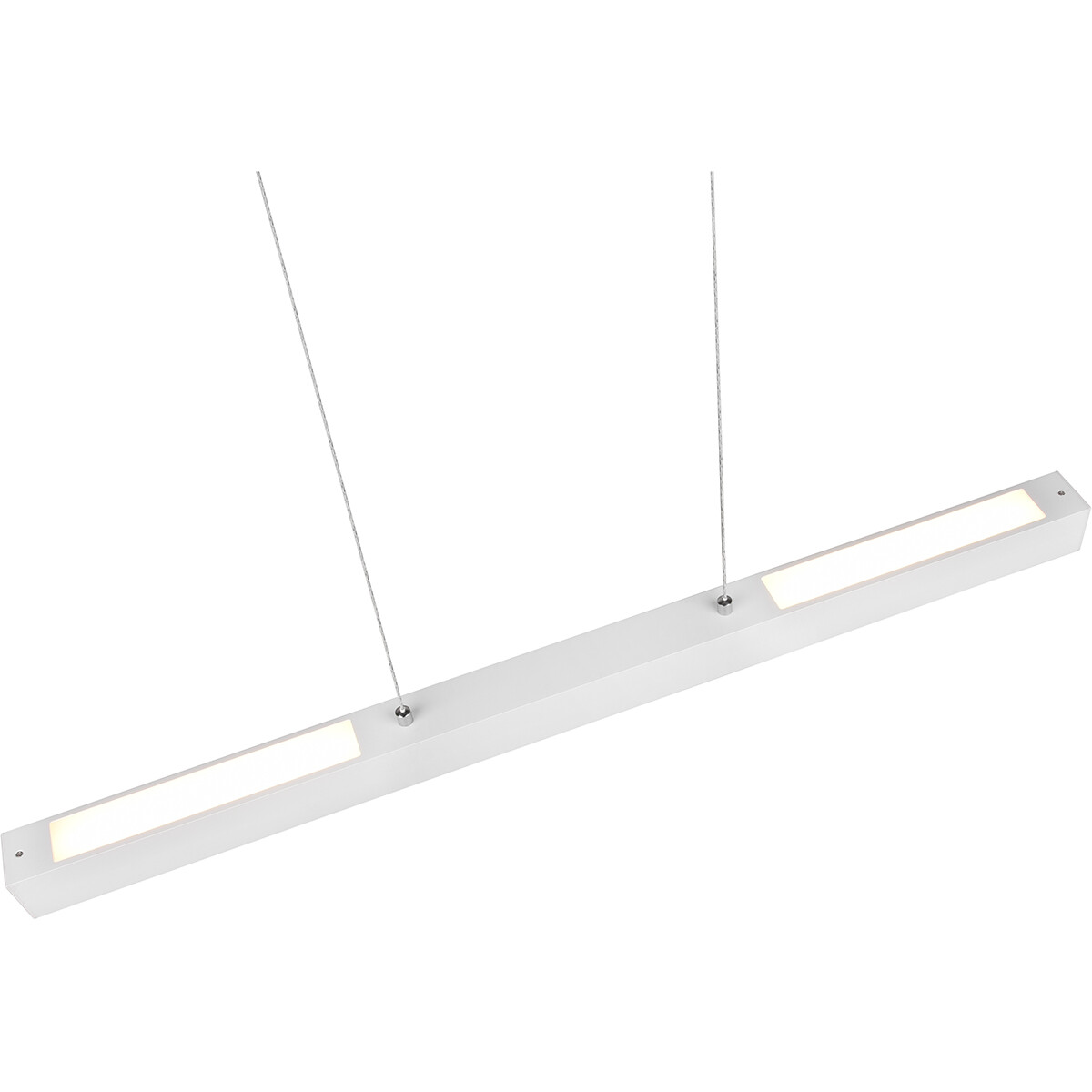 Éclairage sur rail LED - Suspension - Trion Dual Parola Up and Down - 2 Phases - 29W - Blanc Chaud 3000K - Dimmable - Rectangle - Mat Blanc - Aluminium