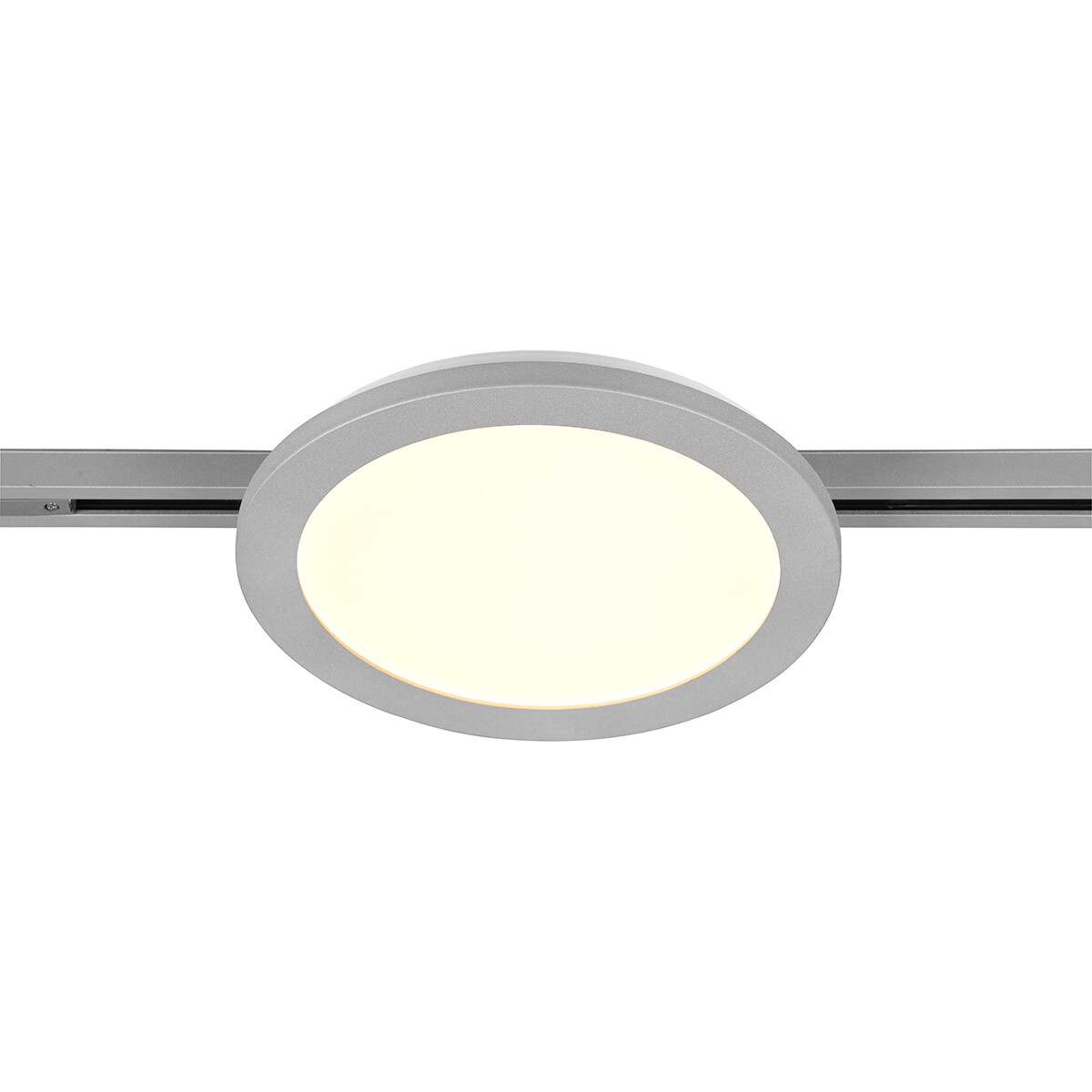 Éclairage sur rail LED - Lampe de Plafond - Éclairage de Plafond - Trion Dual Camy - 2 Phases - 13W - Blanc Chaud 3000K - Dimmable - Rond - Mat Titane - Plastique