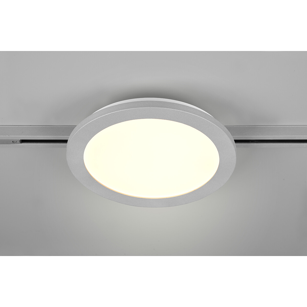 Éclairage sur rail LED - Lampe de Plafond - Éclairage de Plafond - Trion Dual Camy - 2 Phases - 13W - Blanc Chaud 3000K - Dimmable - Rond - Mat Titane - Plastique