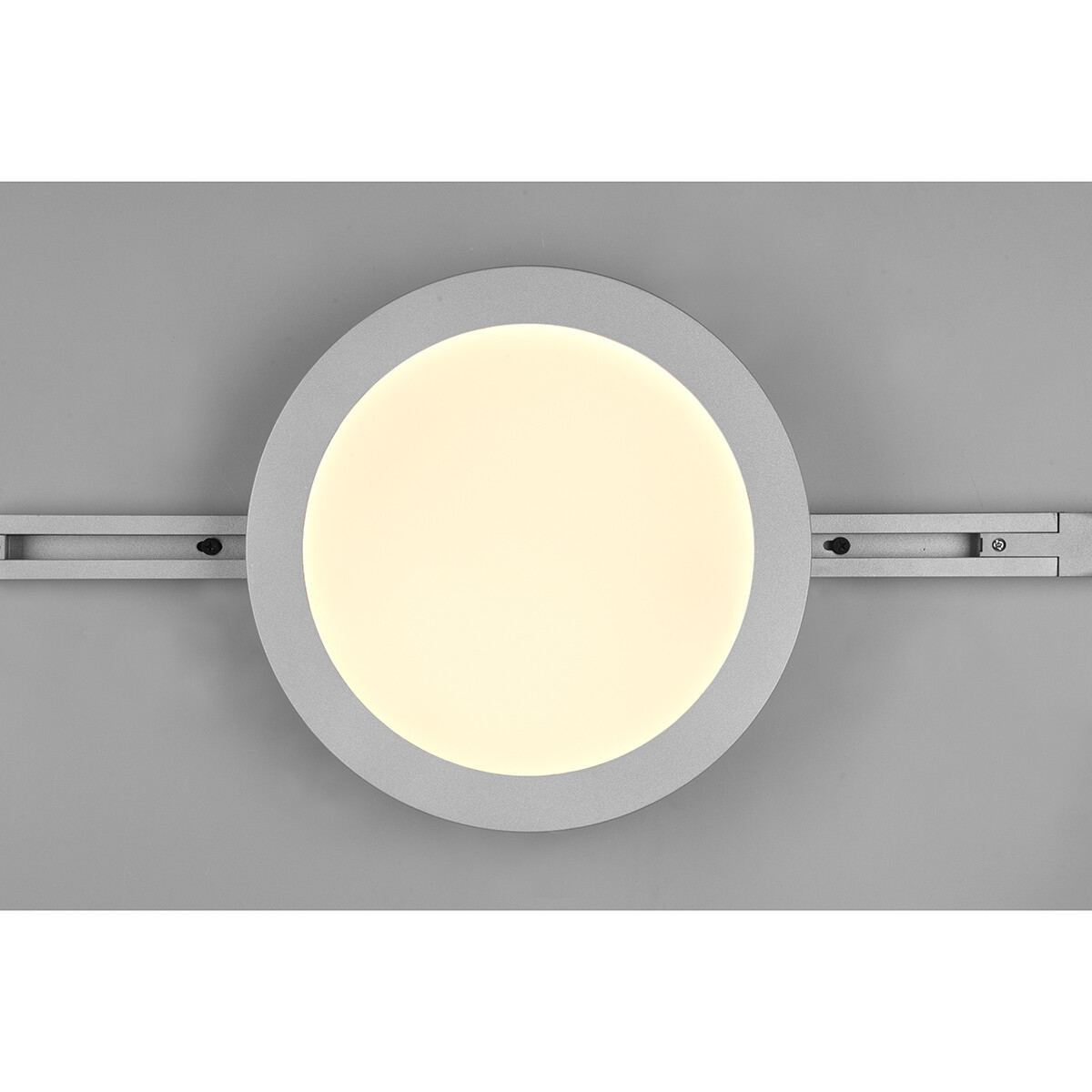 Éclairage sur rail LED - Lampe de Plafond - Éclairage de Plafond - Trion Dual Camy - 2 Phases - 13W - Blanc Chaud 3000K - Dimmable - Rond - Mat Titane - Plastique