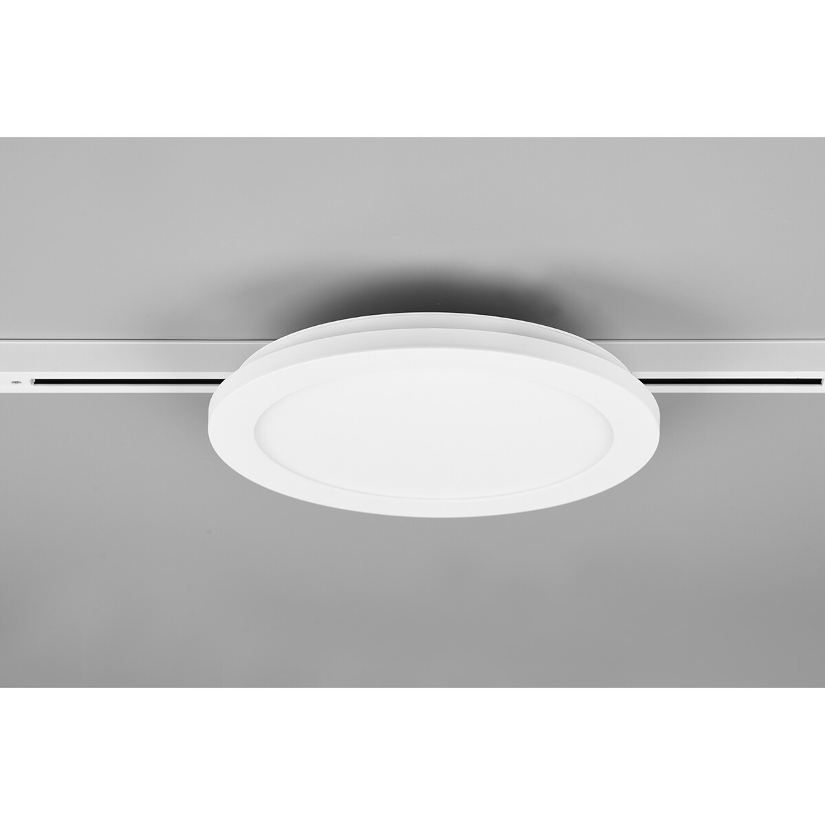 Éclairage sur rail LED - Lampe de Plafond - Éclairage de Plafond - Trion Dual Camy - 2 Phases - 13W - Blanc Chaud 3000K - Dimmable - Rond - Mat Blanc - Plastique