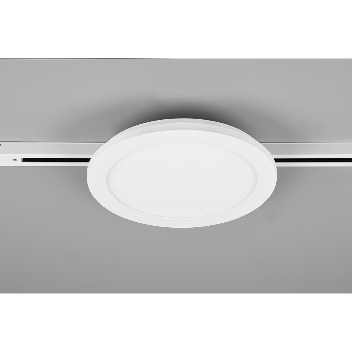 Éclairage sur rail LED - Lampe de Plafond - Éclairage de Plafond - Trion Dual Camy - 2 Phases - 13W - Blanc Chaud 3000K - Dimmable - Rond - Mat Blanc - Plastique