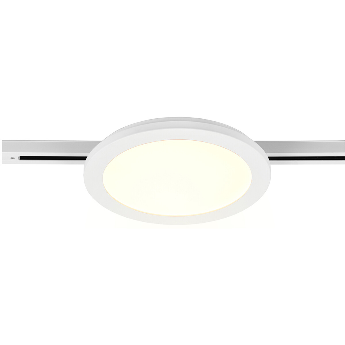 Éclairage sur rail LED - Lampe de Plafond - Éclairage de Plafond - Trion Dual Camy - 2 Phases - 13W - Blanc Chaud 3000K - Dimmable - Rond - Mat Blanc - Plastique