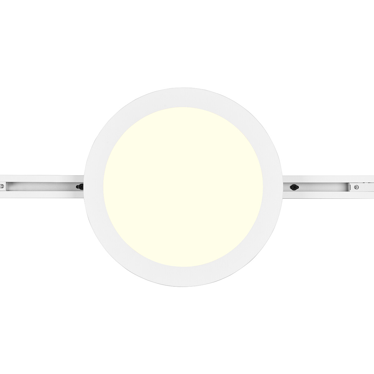 Éclairage sur rail LED - Lampe de Plafond - Éclairage de Plafond - Trion Dual Camy - 2 Phases - 13W - Blanc Chaud 3000K - Dimmable - Rond - Mat Blanc - Plastique