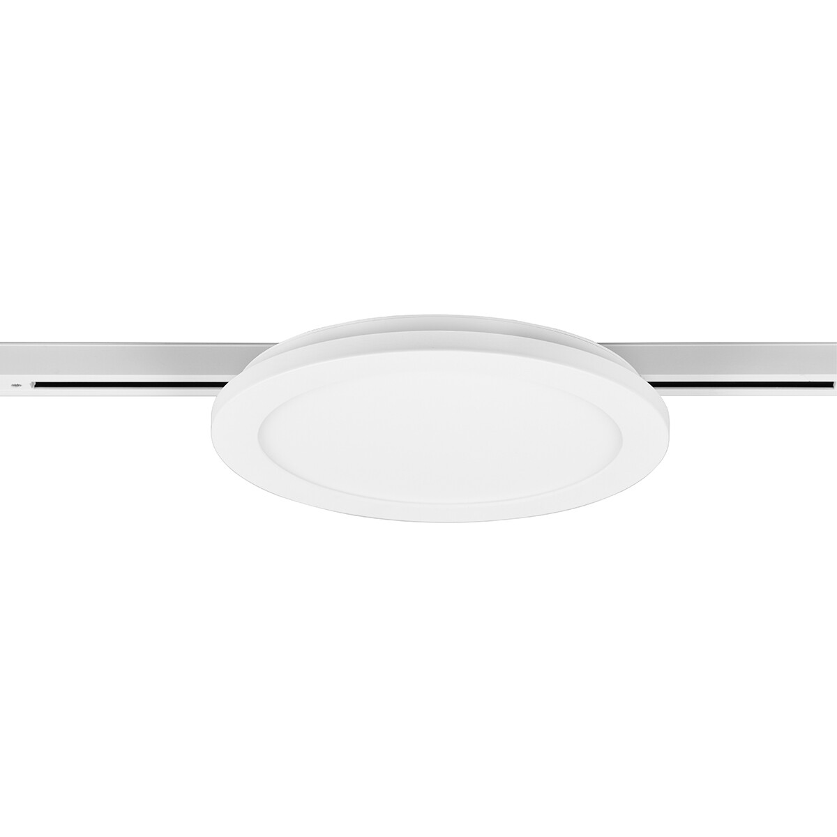 Éclairage sur rail LED - Lampe de Plafond - Éclairage de Plafond - Trion Dual Camy - 2 Phases - 13W - Blanc Chaud 3000K - Dimmable - Rond - Mat Blanc - Plastique