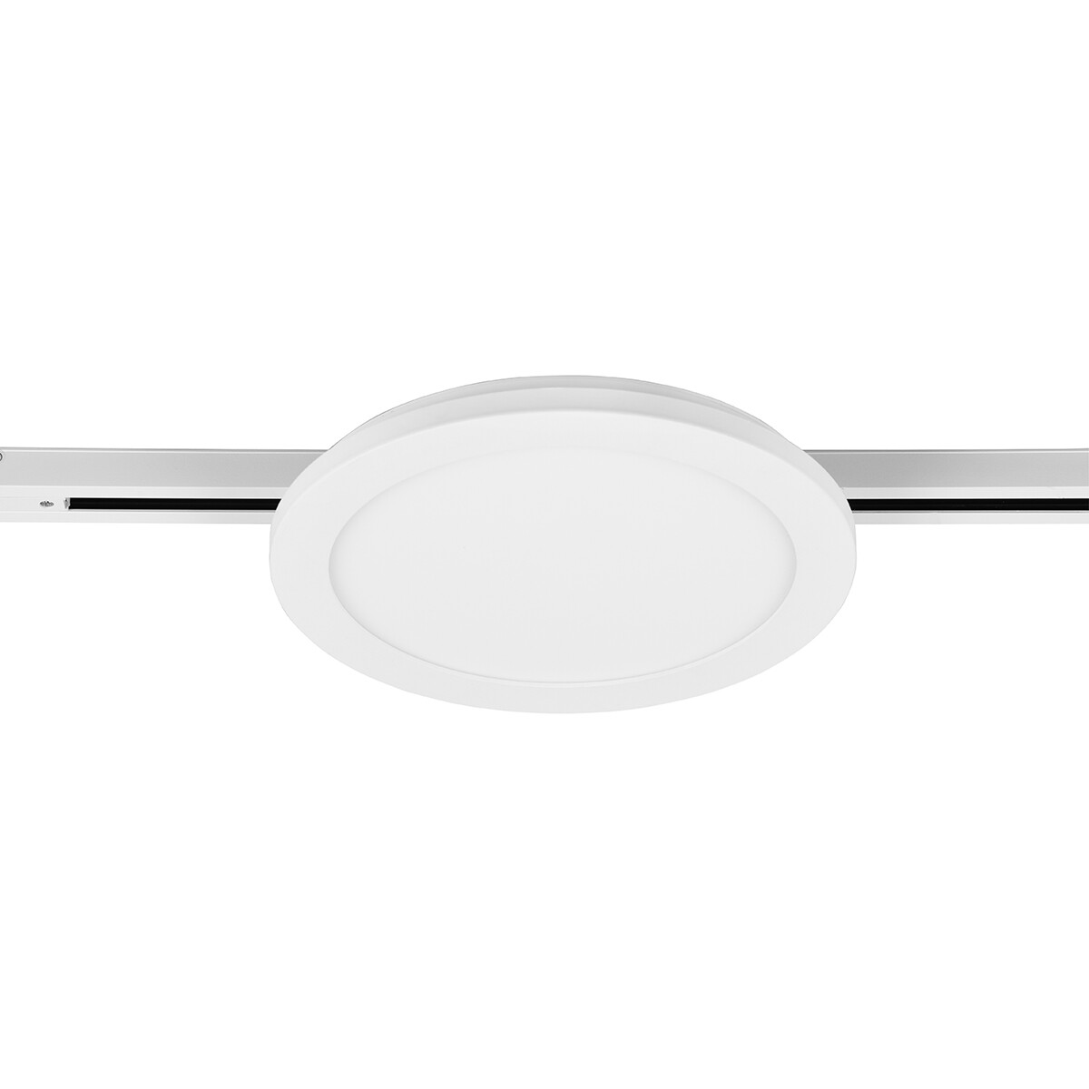 Éclairage sur rail LED - Lampe de Plafond - Éclairage de Plafond - Trion Dual Camy - 2 Phases - 13W - Blanc Chaud 3000K - Dimmable - Rond - Mat Blanc - Plastique