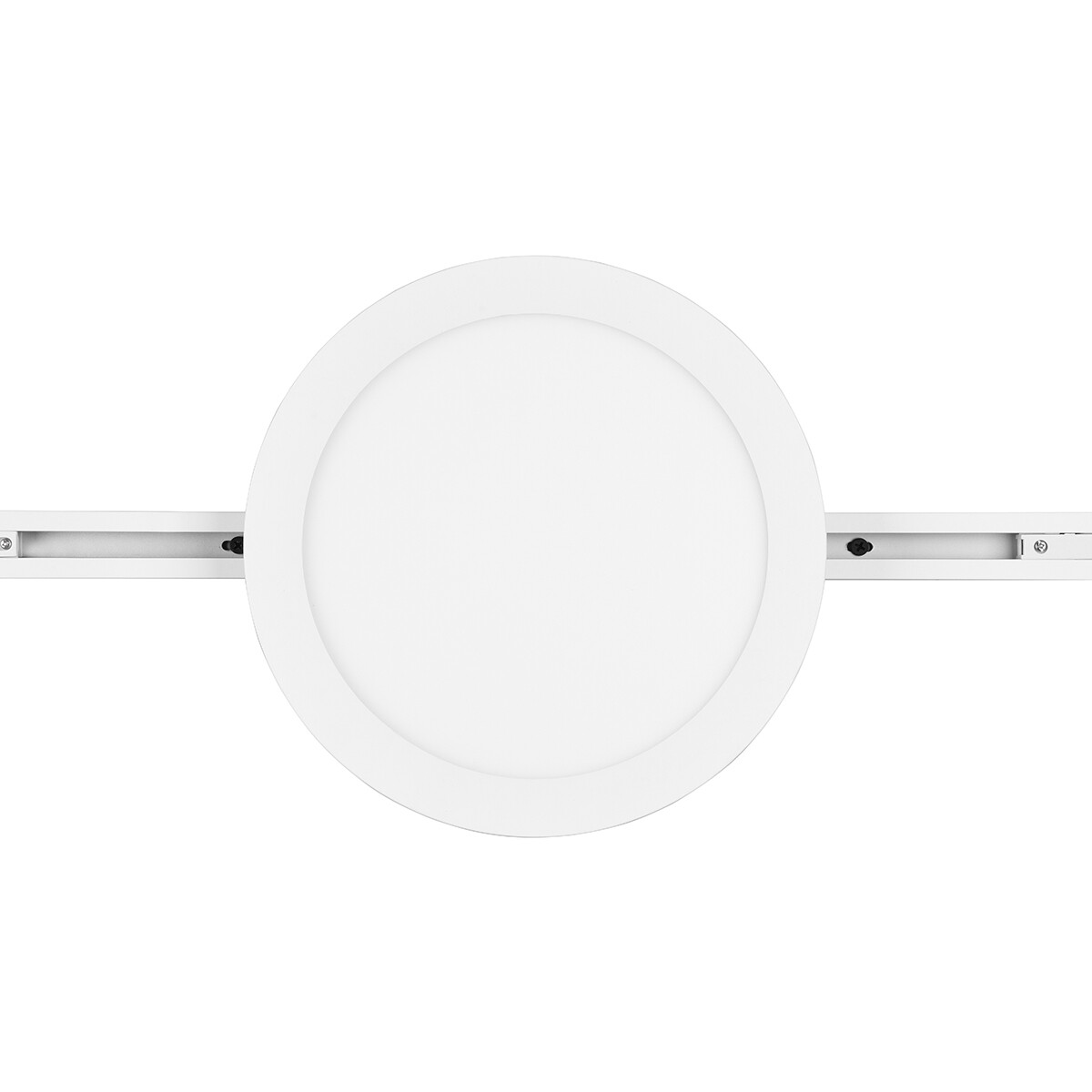 Éclairage sur rail LED - Lampe de Plafond - Éclairage de Plafond - Trion Dual Camy - 2 Phases - 13W - Blanc Chaud 3000K - Dimmable - Rond - Mat Blanc - Plastique