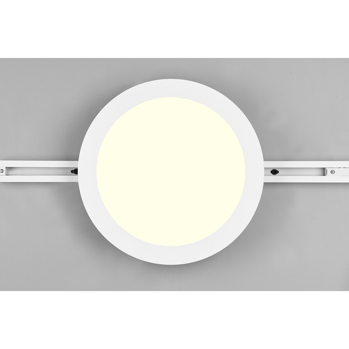 Éclairage sur rail LED - Lampe de Plafond - Éclairage de Plafond - Trion Dual Camy - 2 Phases - 13W - Blanc Chaud 3000K - Dimmable - Rond - Mat Blanc - Plastique