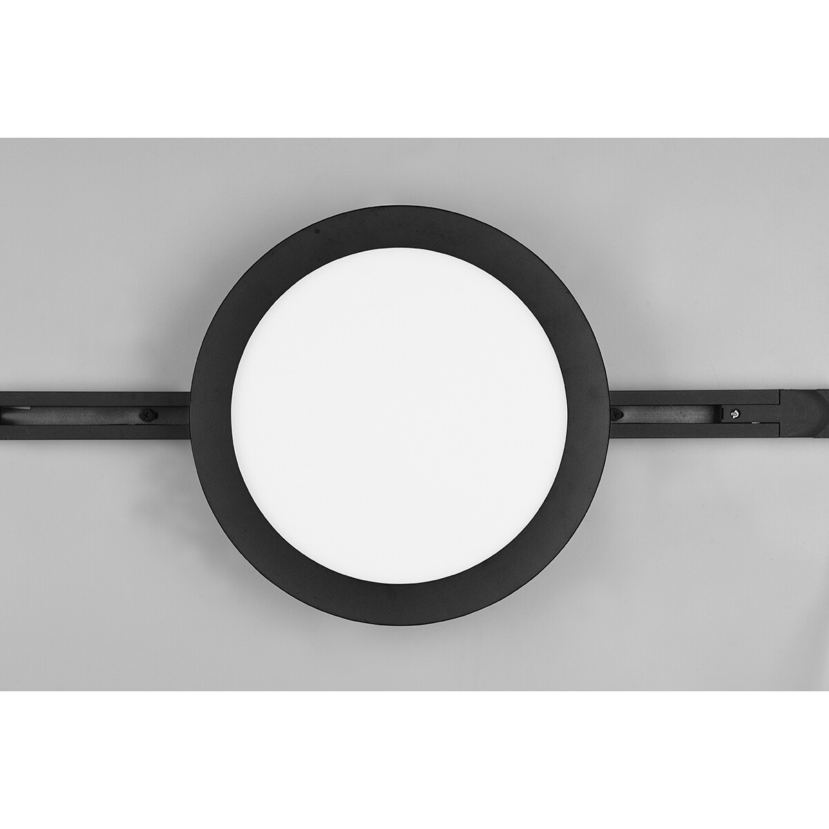 Éclairage sur rail LED - Lampe de Plafond - Éclairage de Plafond - Trion Dual Camy - 2 Phases - 13W - Blanc Chaud 3000K - Dimmable - Rond - Mat Noir - Plastique