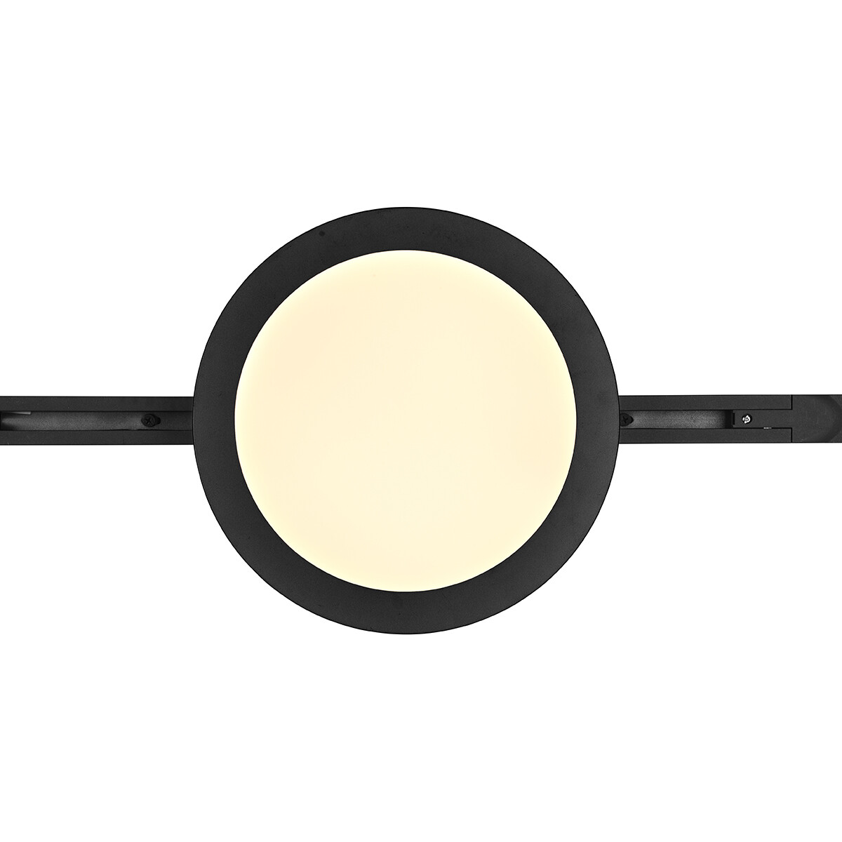 Éclairage sur rail LED - Lampe de Plafond - Éclairage de Plafond - Trion Dual Camy - 2 Phases - 13W - Blanc Chaud 3000K - Dimmable - Rond - Mat Noir - Plastique