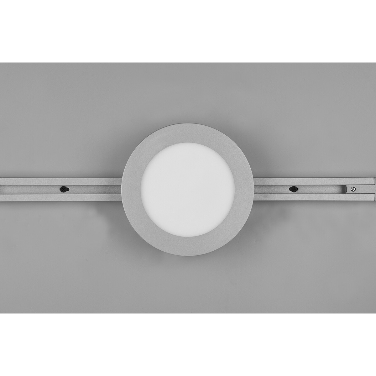 Éclairage sur rail LED - Lampe de Plafond - Éclairage de Plafond - Trion Dual Camy - 2 Phases - 9W - Blanc Chaud 3000K - Dimmable - Rond - Mat Titane - Plastique