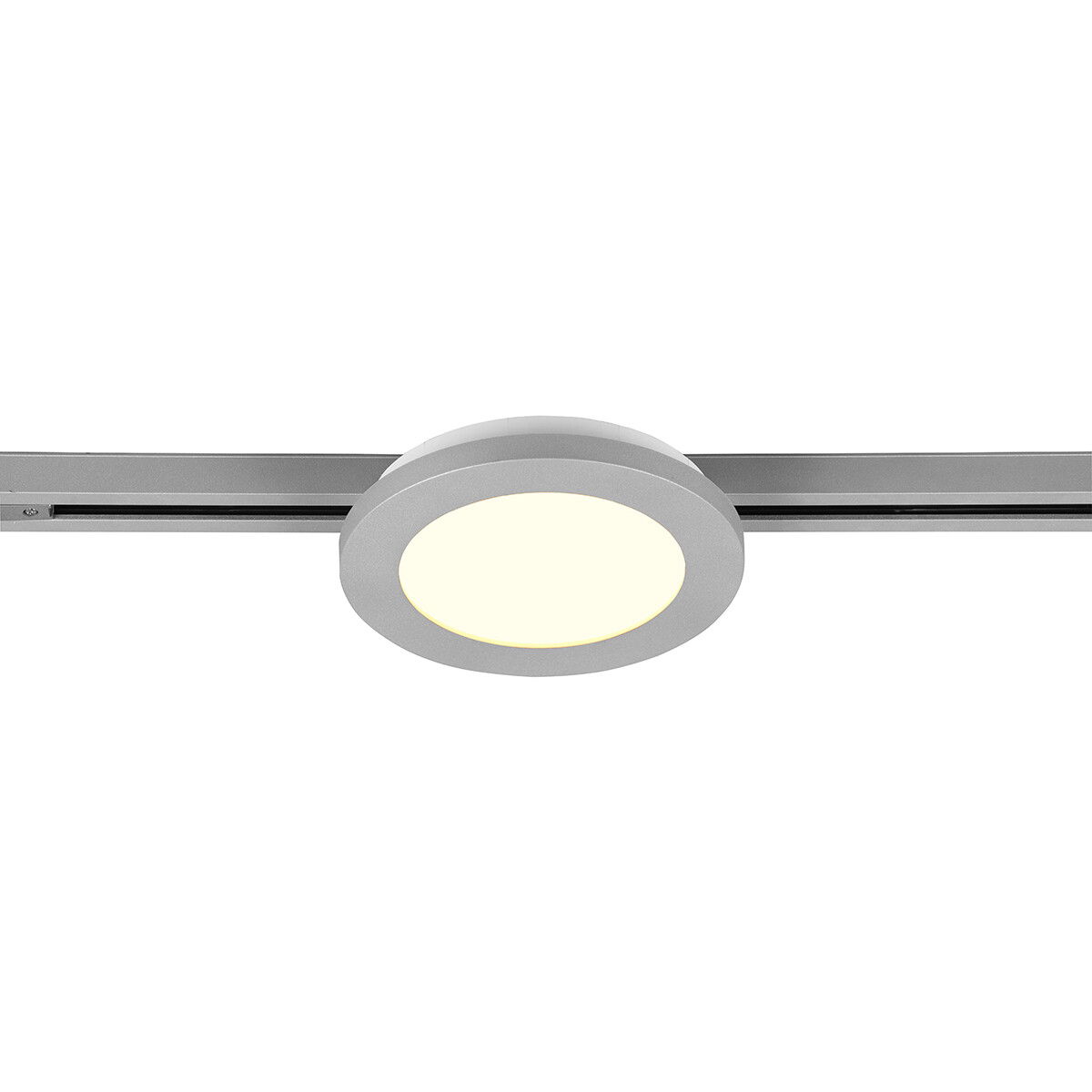 Éclairage sur rail LED - Lampe de Plafond - Éclairage de Plafond - Trion Dual Camy - 2 Phases - 9W - Blanc Chaud 3000K - Dimmable - Rond - Mat Titane - Plastique