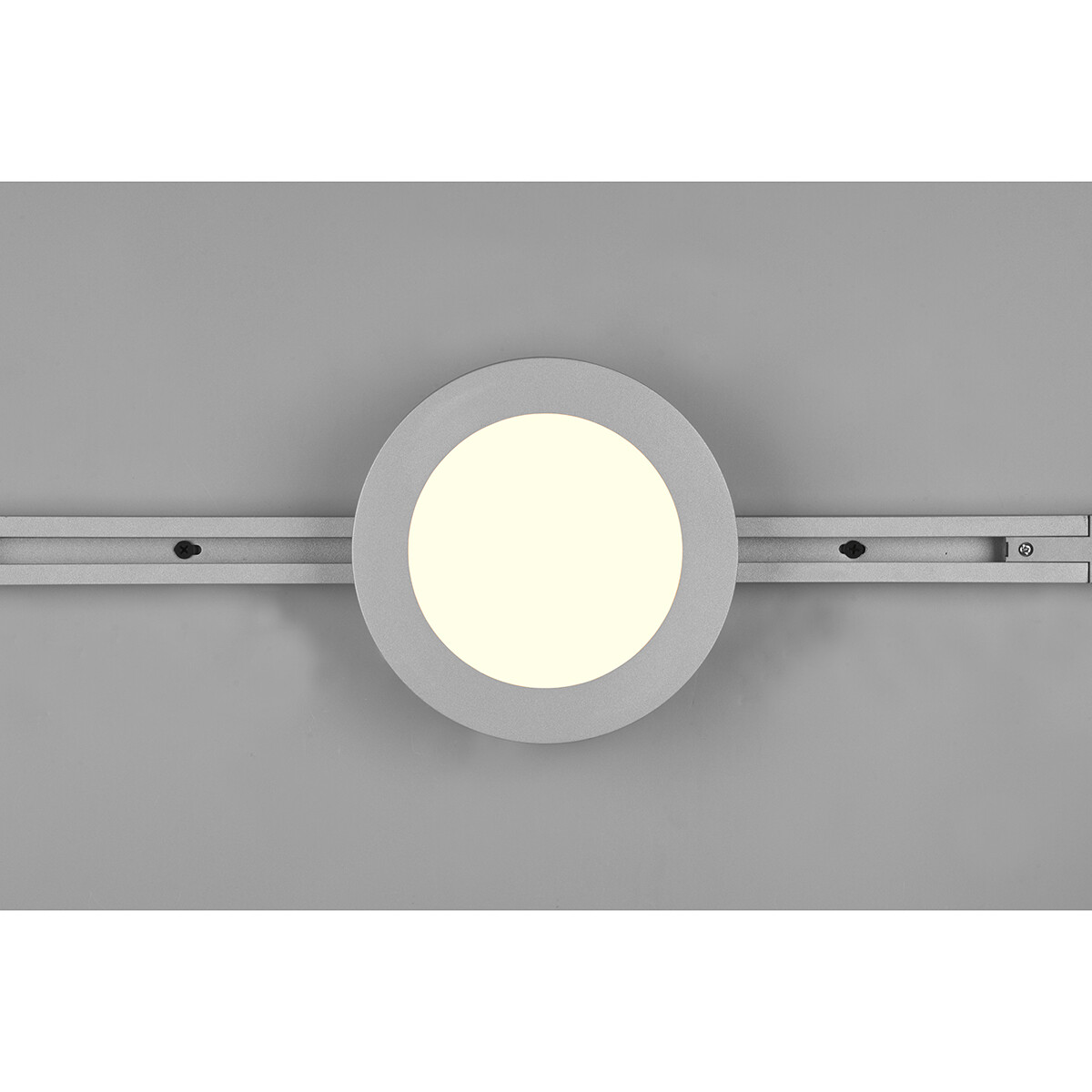 Éclairage sur rail LED - Lampe de Plafond - Éclairage de Plafond - Trion Dual Camy - 2 Phases - 9W - Blanc Chaud 3000K - Dimmable - Rond - Mat Titane - Plastique