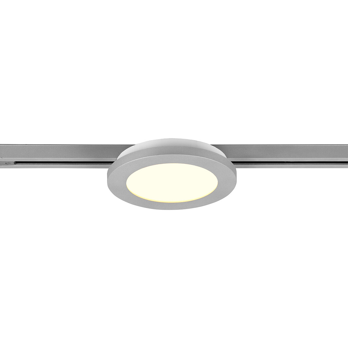 Éclairage sur rail LED - Lampe de Plafond - Éclairage de Plafond - Trion Dual Camy - 2 Phases - 9W - Blanc Chaud 3000K - Dimmable - Rond - Mat Titane - Plastique