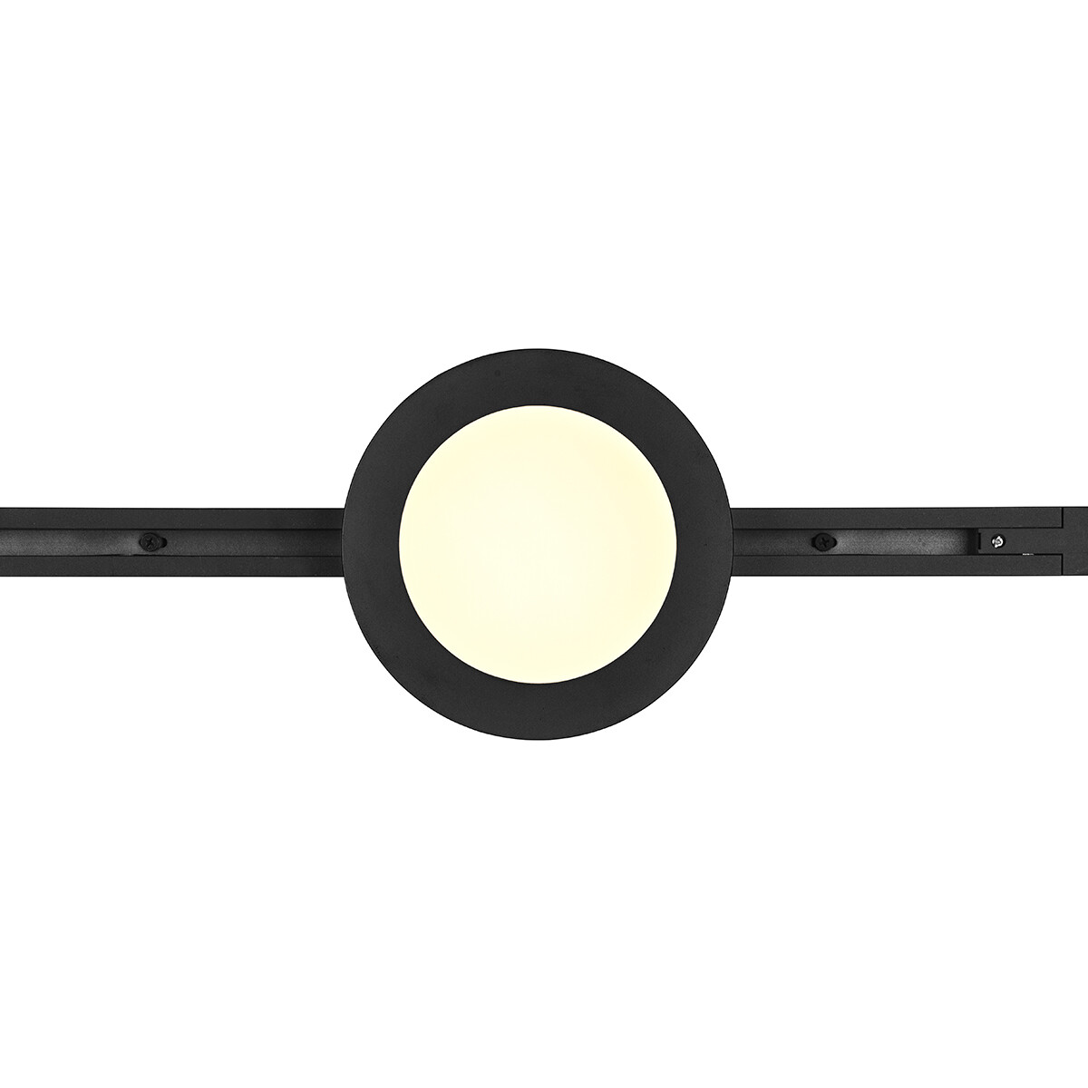 Éclairage sur rail LED - Lampe de Plafond - Éclairage de Plafond - Trion Dual Camy - 2 Phases - 9W - Blanc Chaud 3000K - Dimmable - Rond - Mat Noir - Plastique