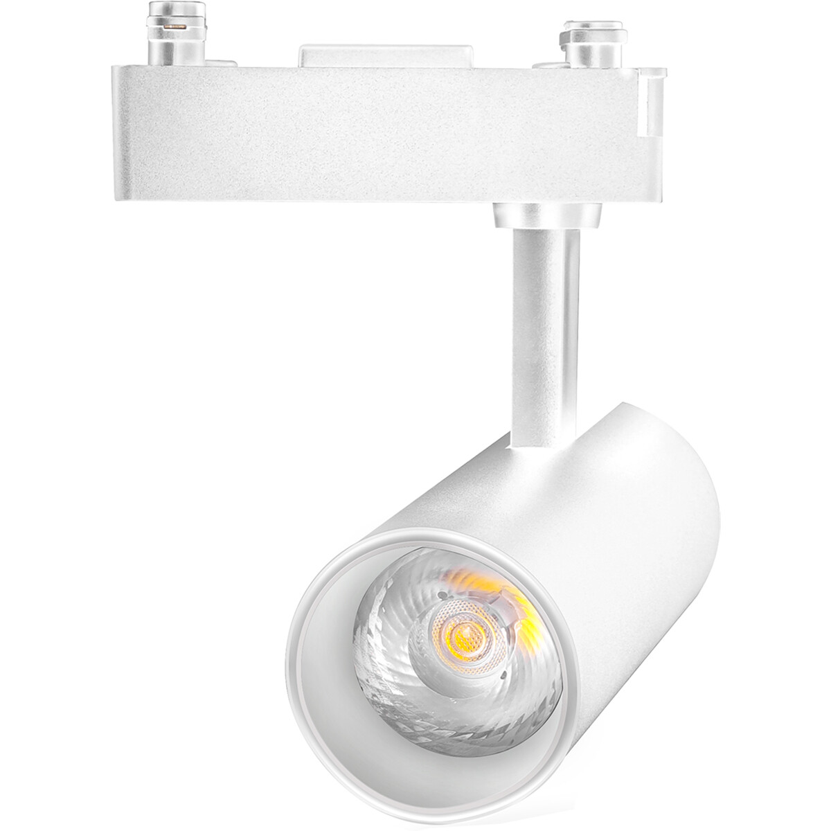 Éclairage sur rail LED - Spot sur Rail - Aigi - 1 Phase - 10W - Blanc Froid 6500K - Rond - Blanc