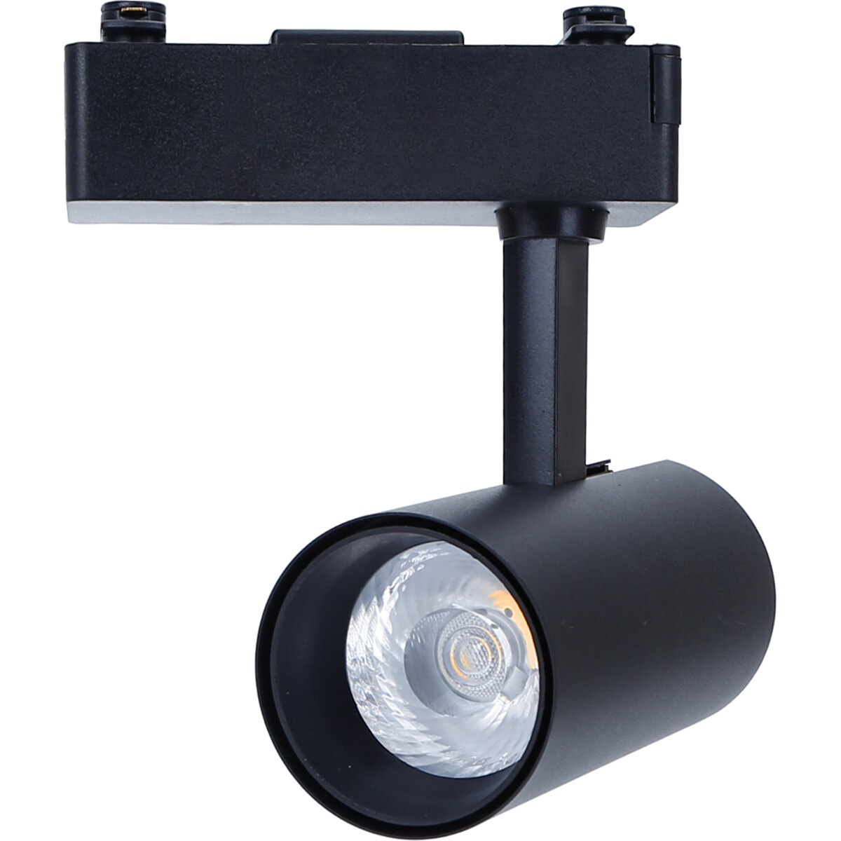 Éclairage sur rail LED - Spot sur Rail - Aigi - 1 Phase - 10W - Blanc Froid 6500K - Rond - Noir