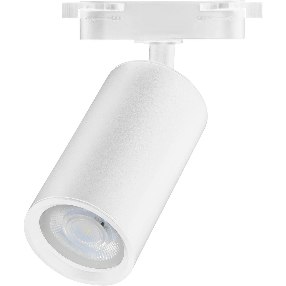 Éclairage sur rail LED - Spot sur Rail - Basto - Douille GU10 - 1 Phase - Rond - Mat Blanc Aluminium