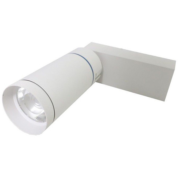 Éclairage sur rail LED - Spot sur Rail - Facto - 30W 3 Phases - Rond - Blanc Neutre 4000K - Mat Blanc Aluminium