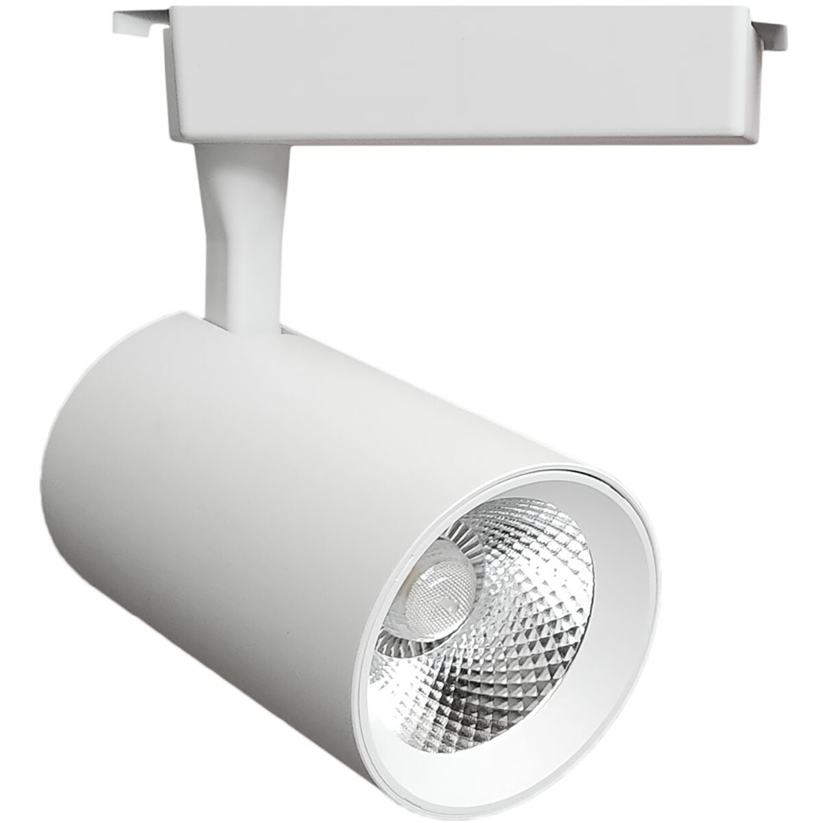 Éclairage sur rail LED - Spot sur Rail - Facto Pirma - 30W High Lumen - 1 Phase - Blanc Neutre 4000K - Mat Blanc - Aluminium