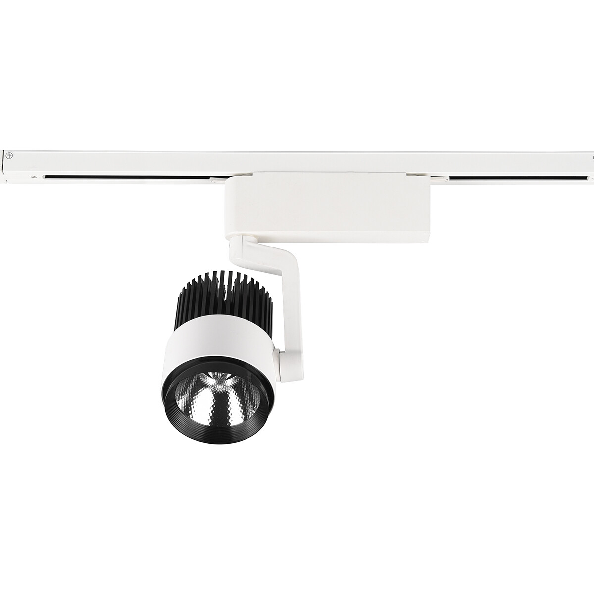 Éclairage sur rail LED - Spot sur Rail - Trion Dual Radina - 2 Phases - 15W - Couleur de lumière ajustable - Dimmable - Rond - Mat Blanc - Aluminium