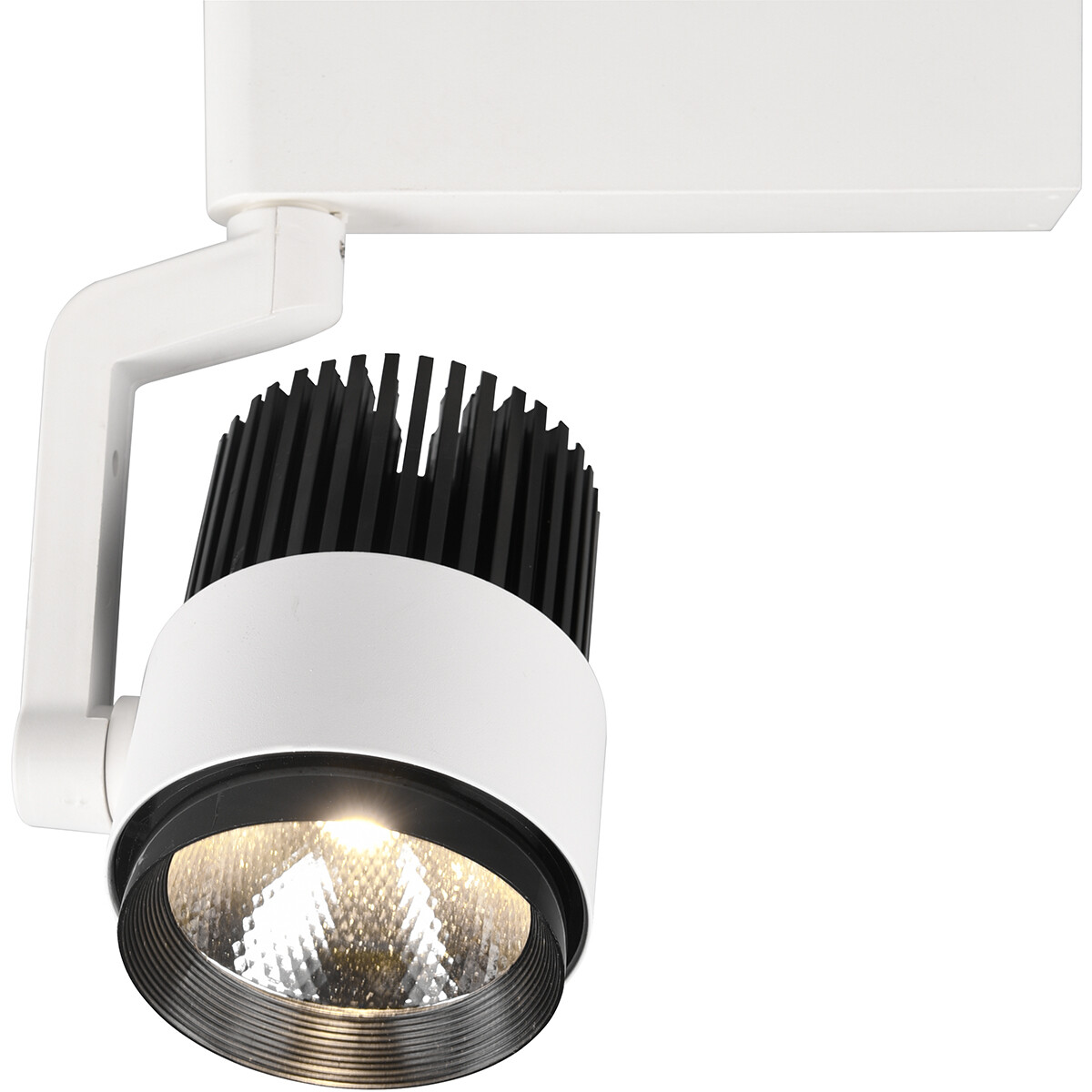 Éclairage sur rail LED - Spot sur Rail - Trion Dual Radina - 2 Phases - 15W - Couleur de lumière ajustable - Dimmable - Rond - Mat Blanc - Aluminium