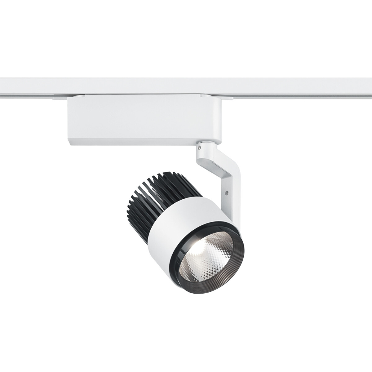 Éclairage sur rail LED - Spot sur Rail - Trion Dual Radina - 2 Phases - 15W - Couleur de lumière ajustable - Dimmable - Rond - Mat Blanc - Aluminium