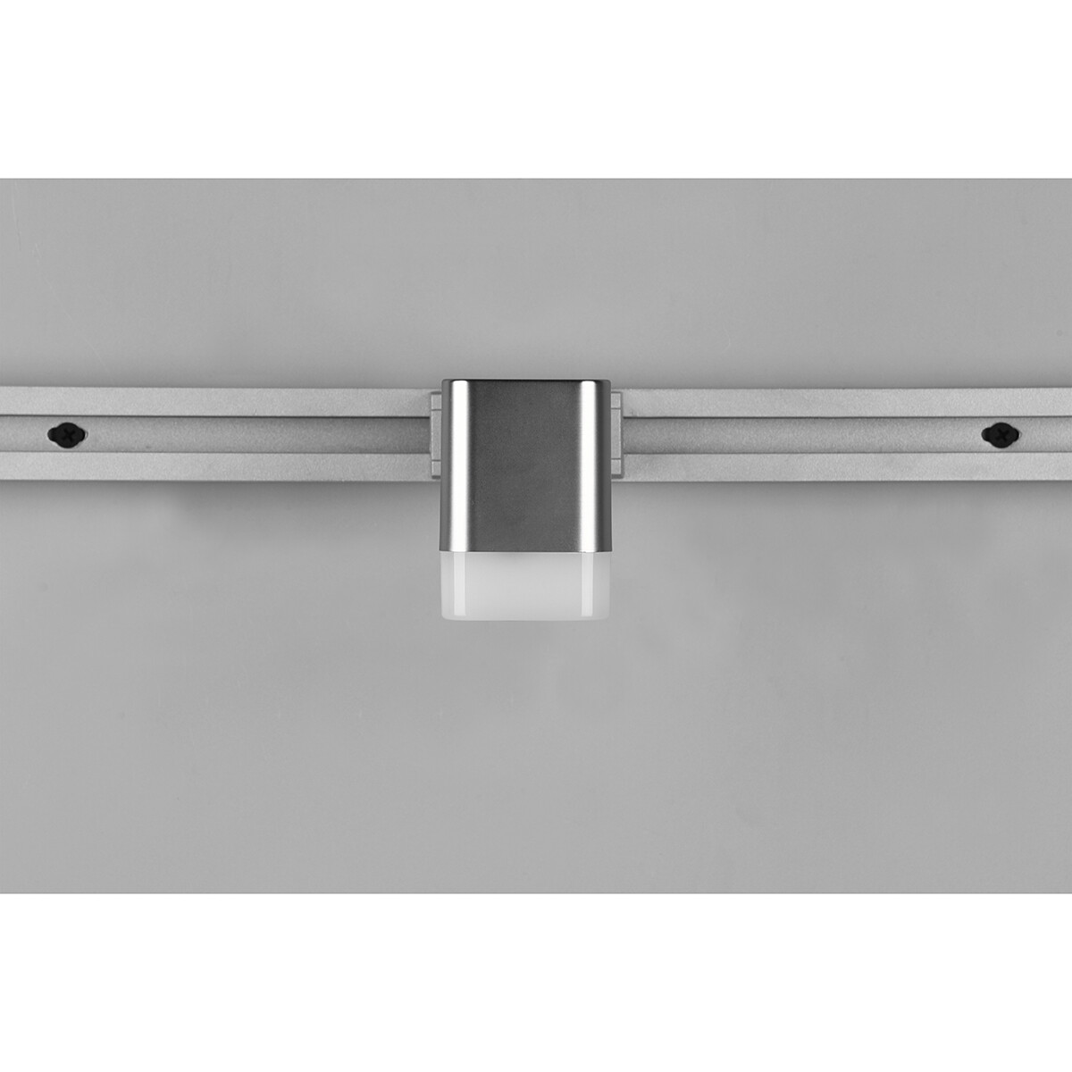 Éclairage sur rail LED - Spot sur Rail - Trion Dual Ribon - 2 Phases - 3.5W - Blanc Chaud 3000K - Dimmable - Rectangle - Mat Nickel - Aluminium