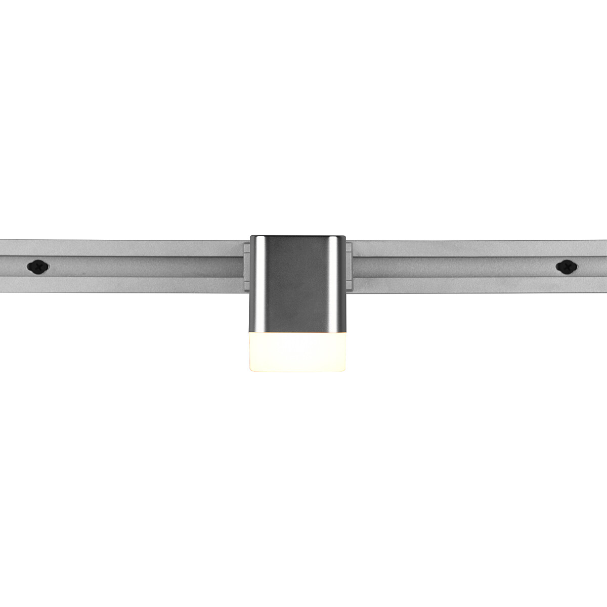 Éclairage sur rail LED - Spot sur Rail - Trion Dual Ribon - 2 Phases - 3.5W - Blanc Chaud 3000K - Dimmable - Rectangle - Mat Nickel - Aluminium