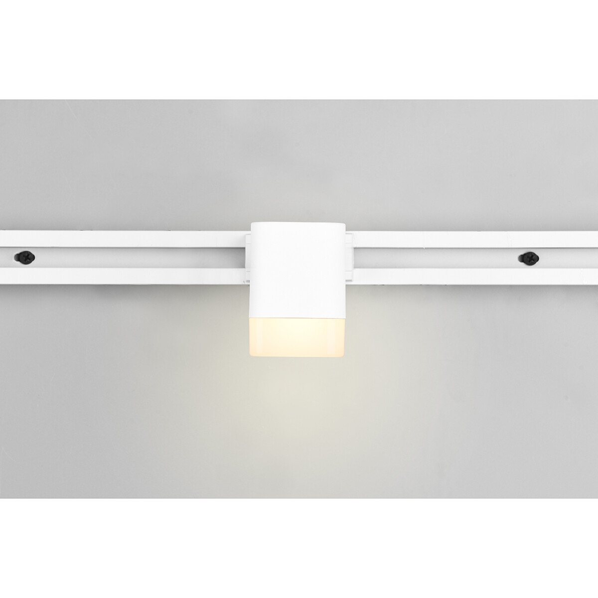 Éclairage sur rail LED - Spot sur Rail - Trion Dual Ribon - 2 Phases - 3.5W - Blanc Chaud 3000K - Dimmable - Rectangle - Mat Blanc - Aluminium