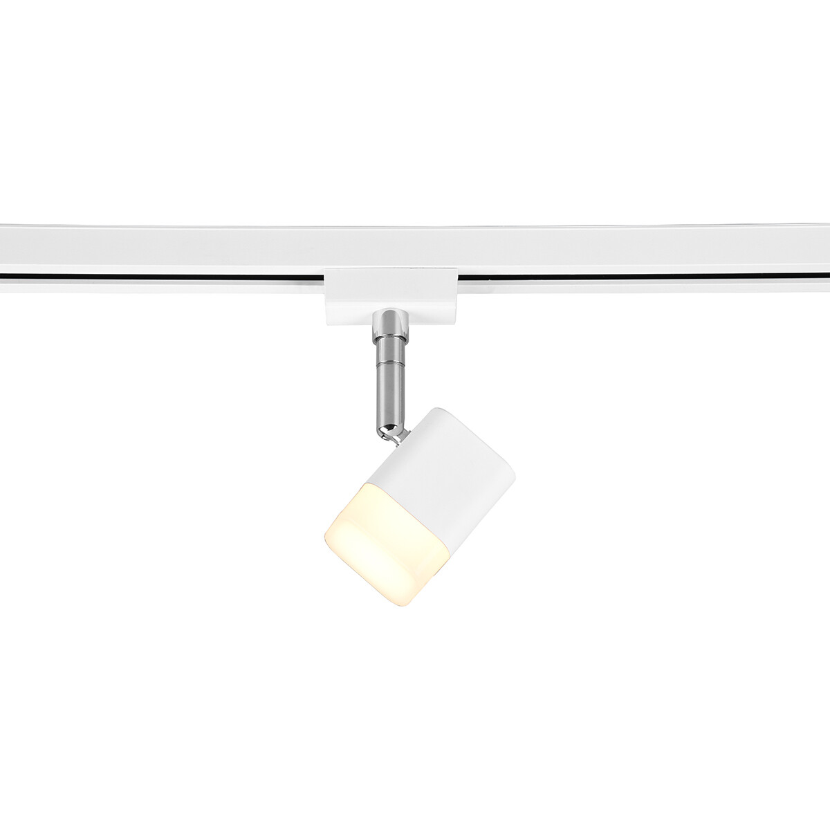 Éclairage sur rail LED - Spot sur Rail - Trion Dual Ribon - 2 Phases - 3.5W - Blanc Chaud 3000K - Dimmable - Rectangle - Mat Blanc - Aluminium