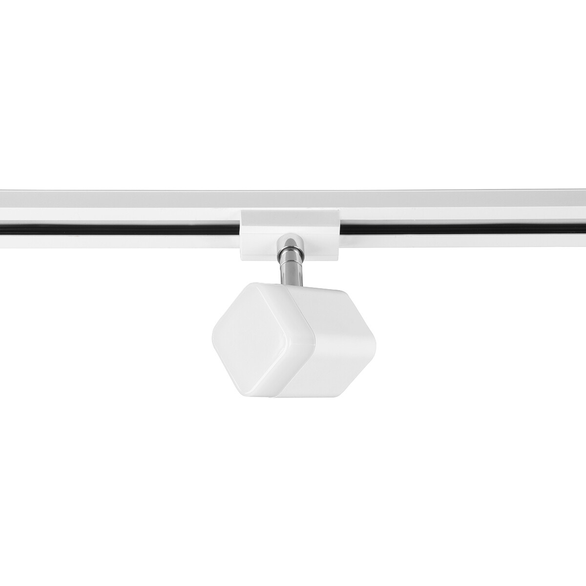 Éclairage sur rail LED - Spot sur Rail - Trion Dual Ribon - 2 Phases - 3.5W - Blanc Chaud 3000K - Dimmable - Rectangle - Mat Blanc - Aluminium