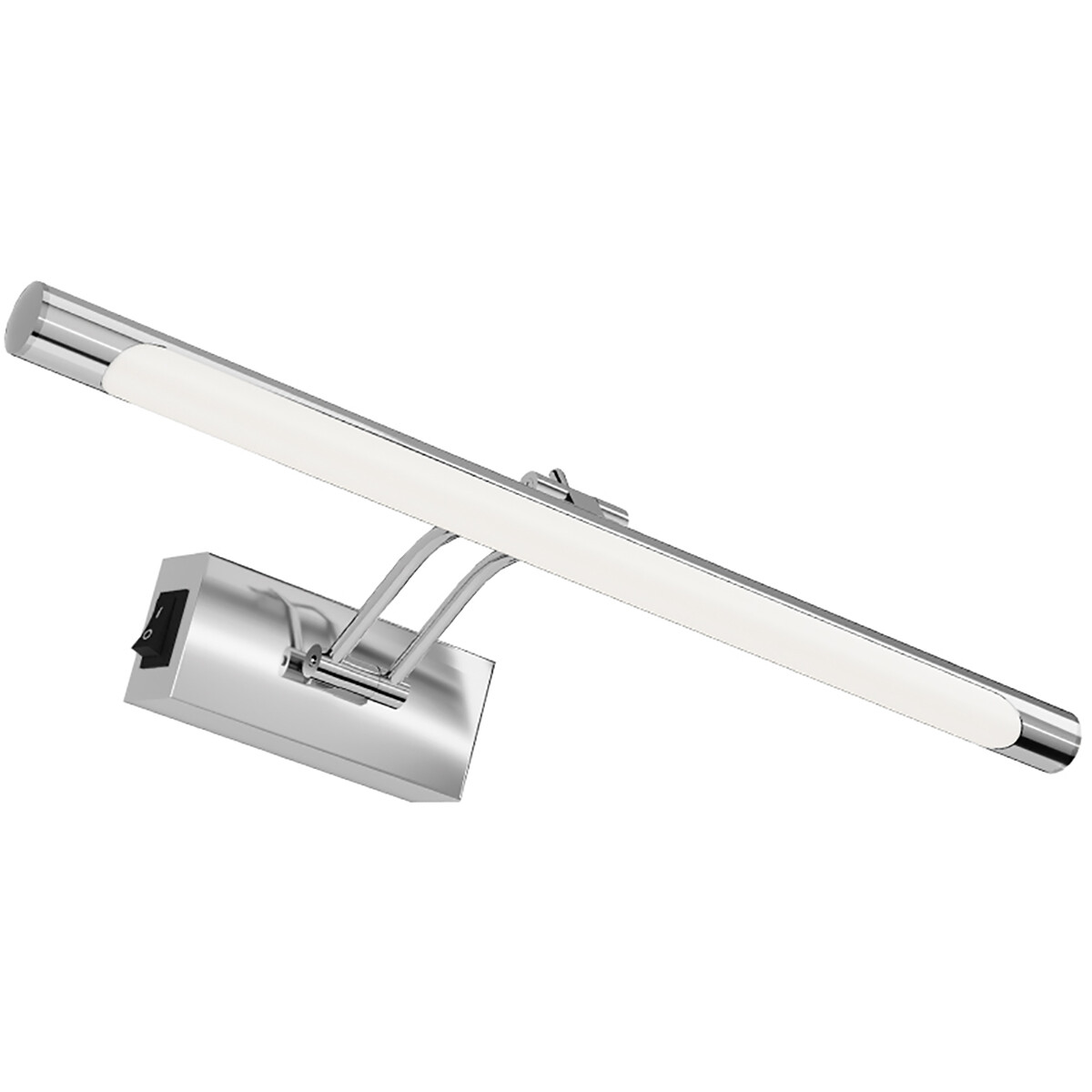 LED Applique pour Tableau - Miroir - Brinton Sarin - 8W 700lm - Blanc Froid 6000K - Orientable - Rond - Chrome