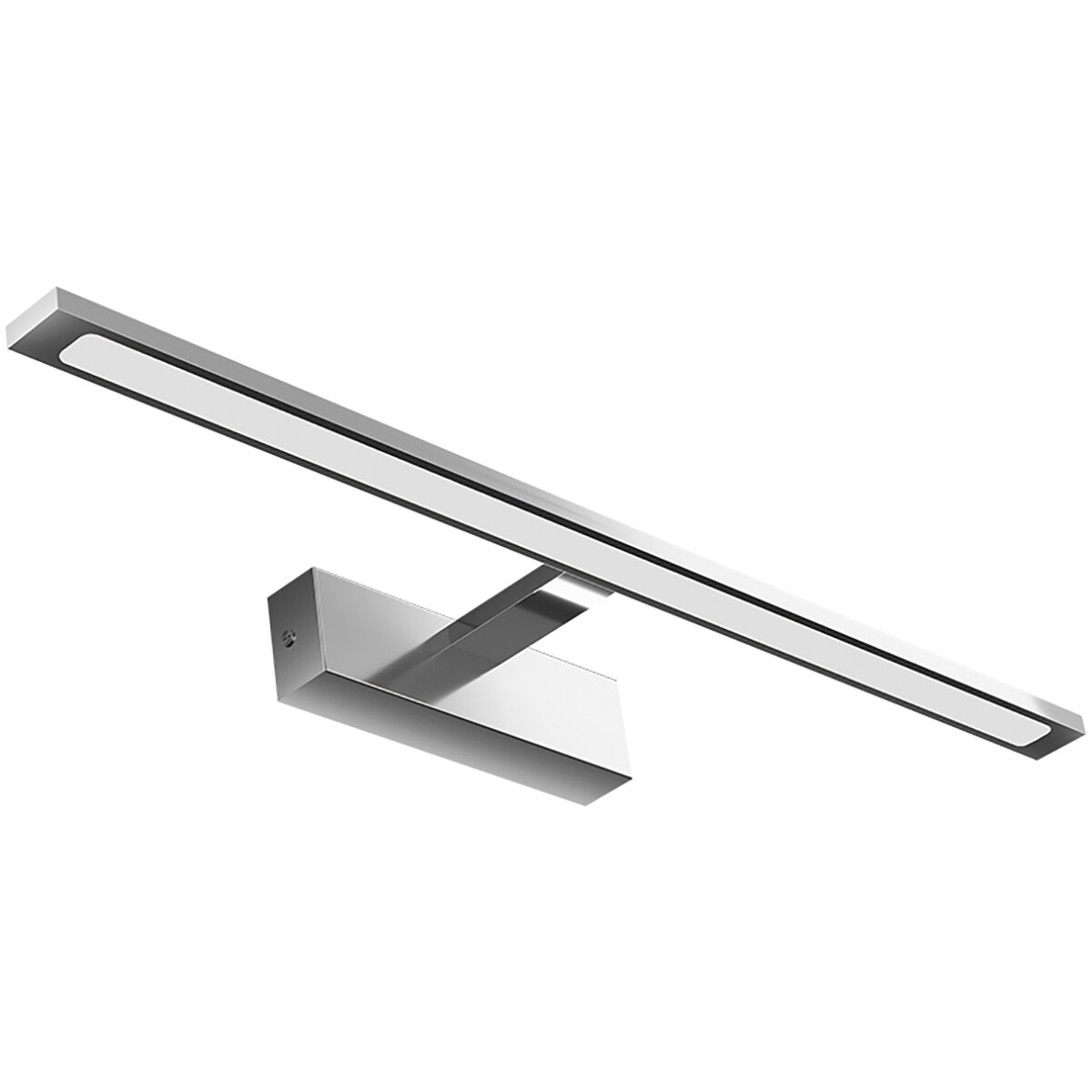 LED Applique de Miroir - Brinton Armin - 12W 900lm - Température de Lumière CCT Ajustable - IP44 - Rectangulaire - Chrome