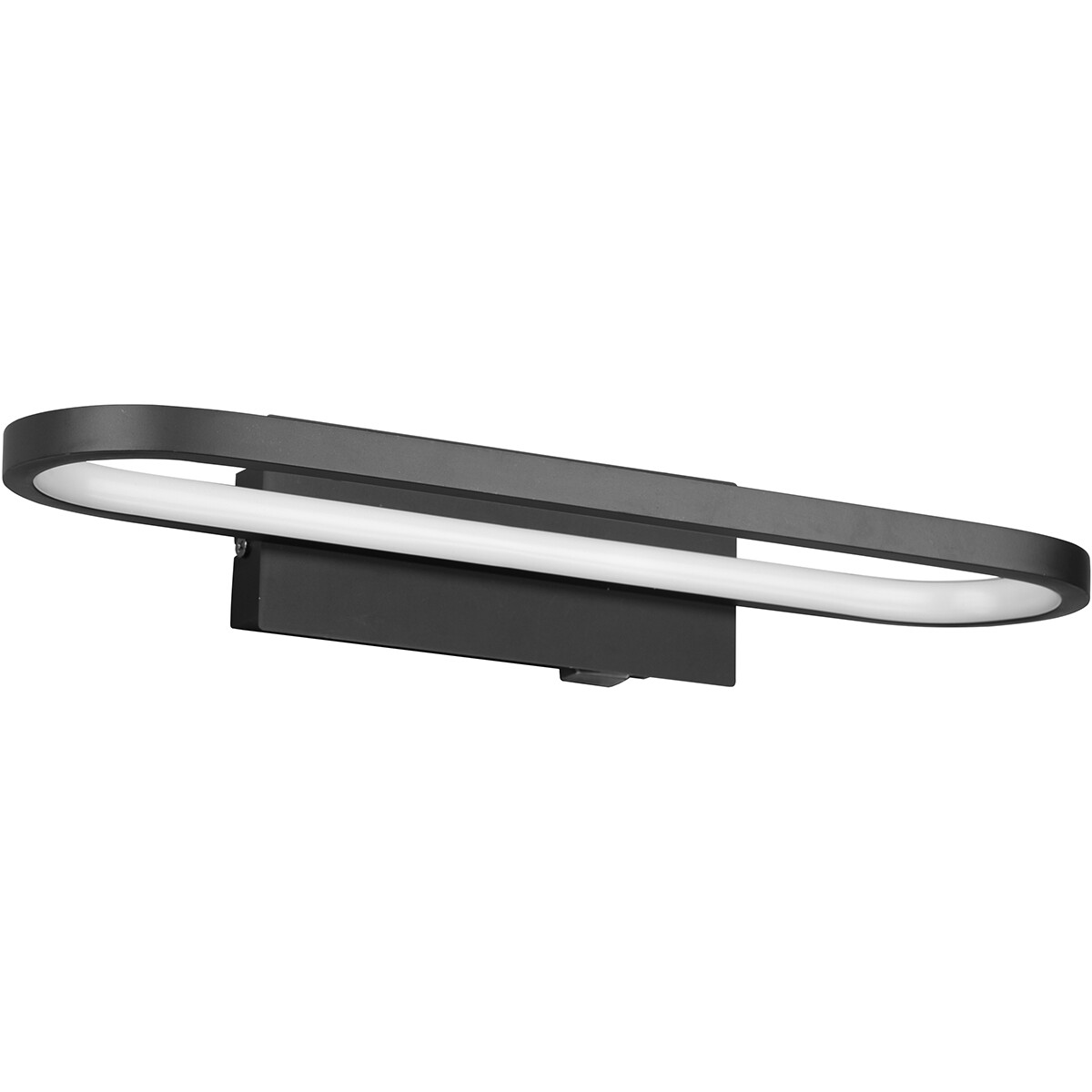 Éclairage de miroir LED - Trion Giando - 17W - Blanc Chaud 3000K - Étanche aux Éclaboussures IP44 - Mat Noir - Aluminium