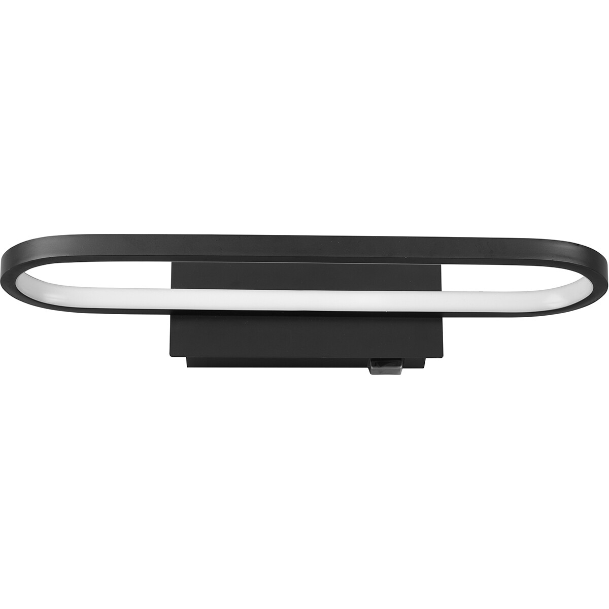 Éclairage de miroir LED - Trion Giando - 17W - Blanc Chaud 3000K - Étanche aux Éclaboussures IP44 - Mat Noir - Aluminium