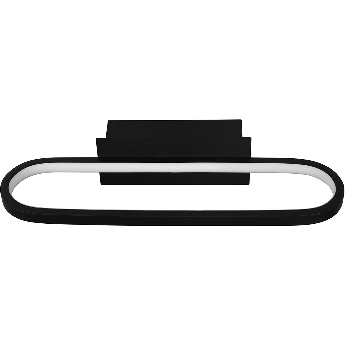 Éclairage de miroir LED - Trion Giando - 17W - Blanc Chaud 3000K - Étanche aux Éclaboussures IP44 - Mat Noir - Aluminium