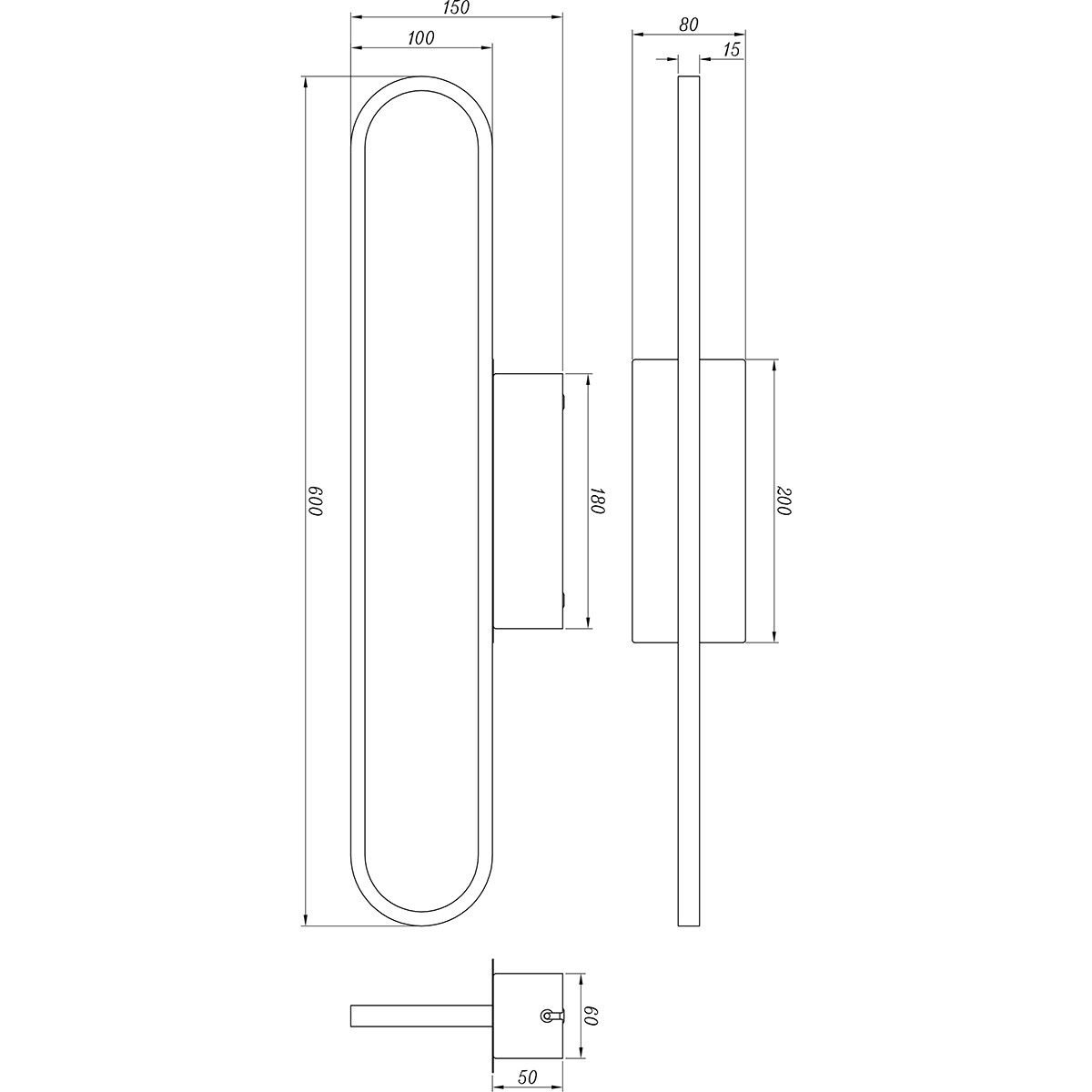 Éclairage de miroir LED - Trion Giando - 22W - Blanc Chaud 3000K - Étanche aux Éclaboussures IP44 - Chrome Brillant - Aluminium